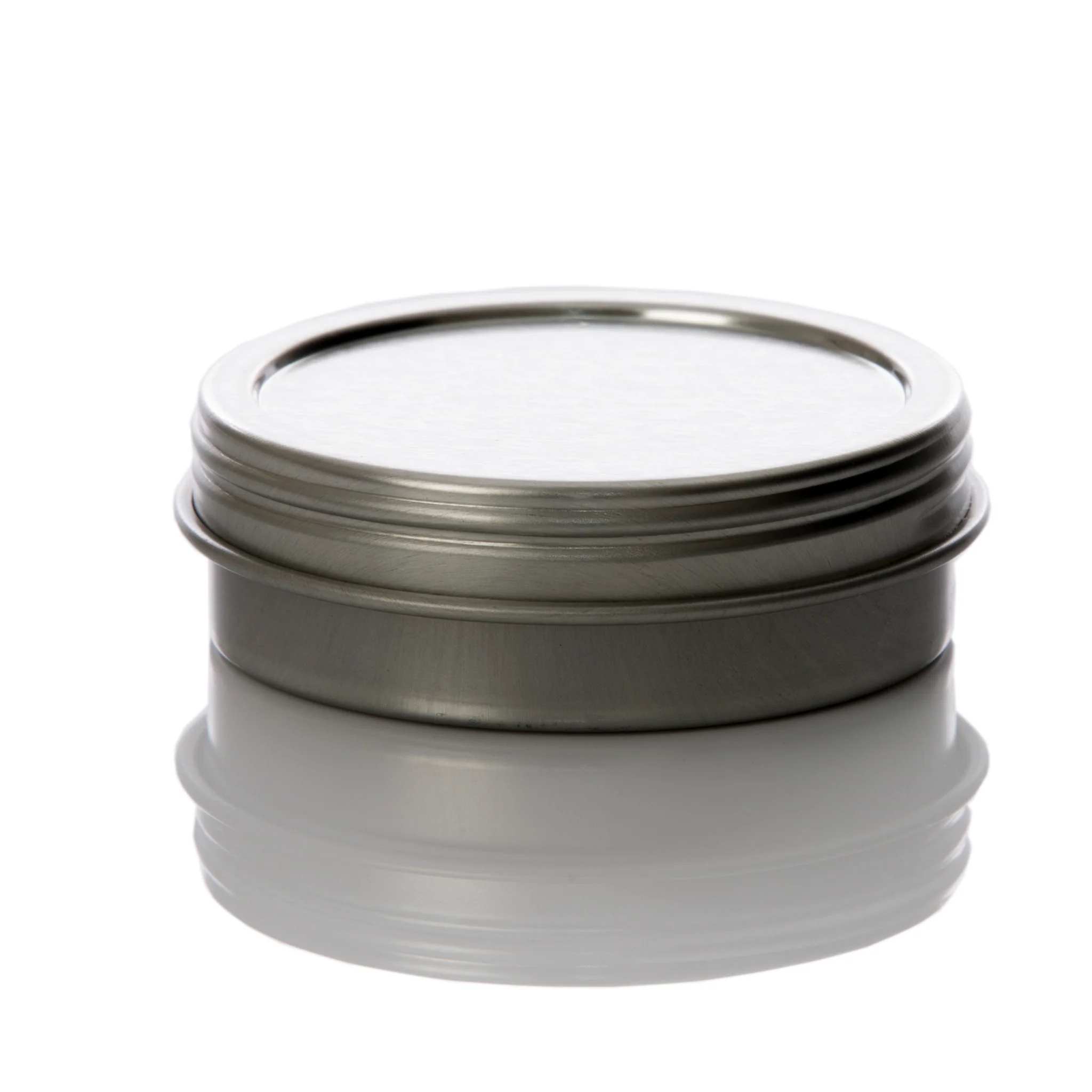 1 oz Silver Shallow Screw Top Metal Tin - Image 3