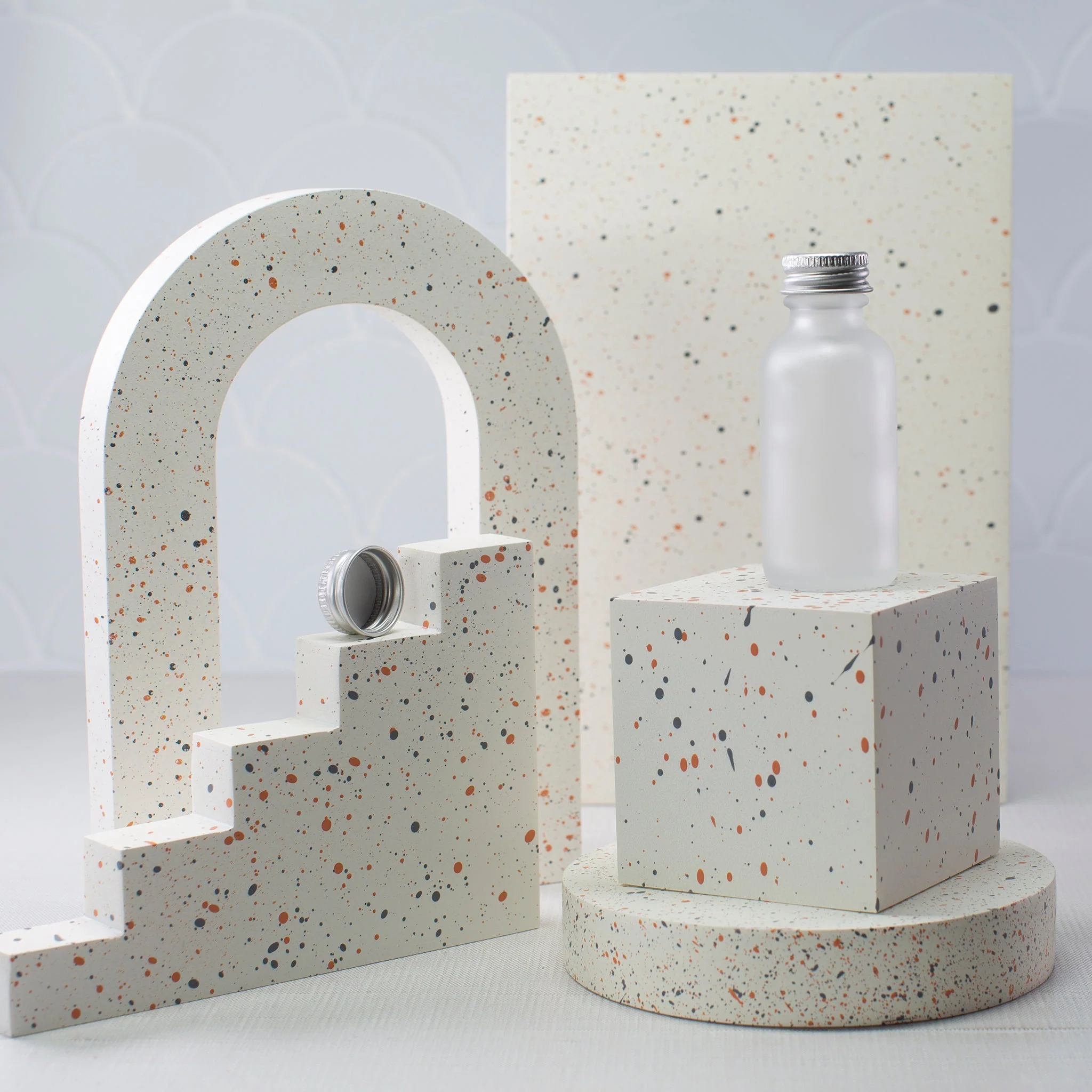 1 oz Frosted Glass Bottle with 20-400 Neck - Image 2