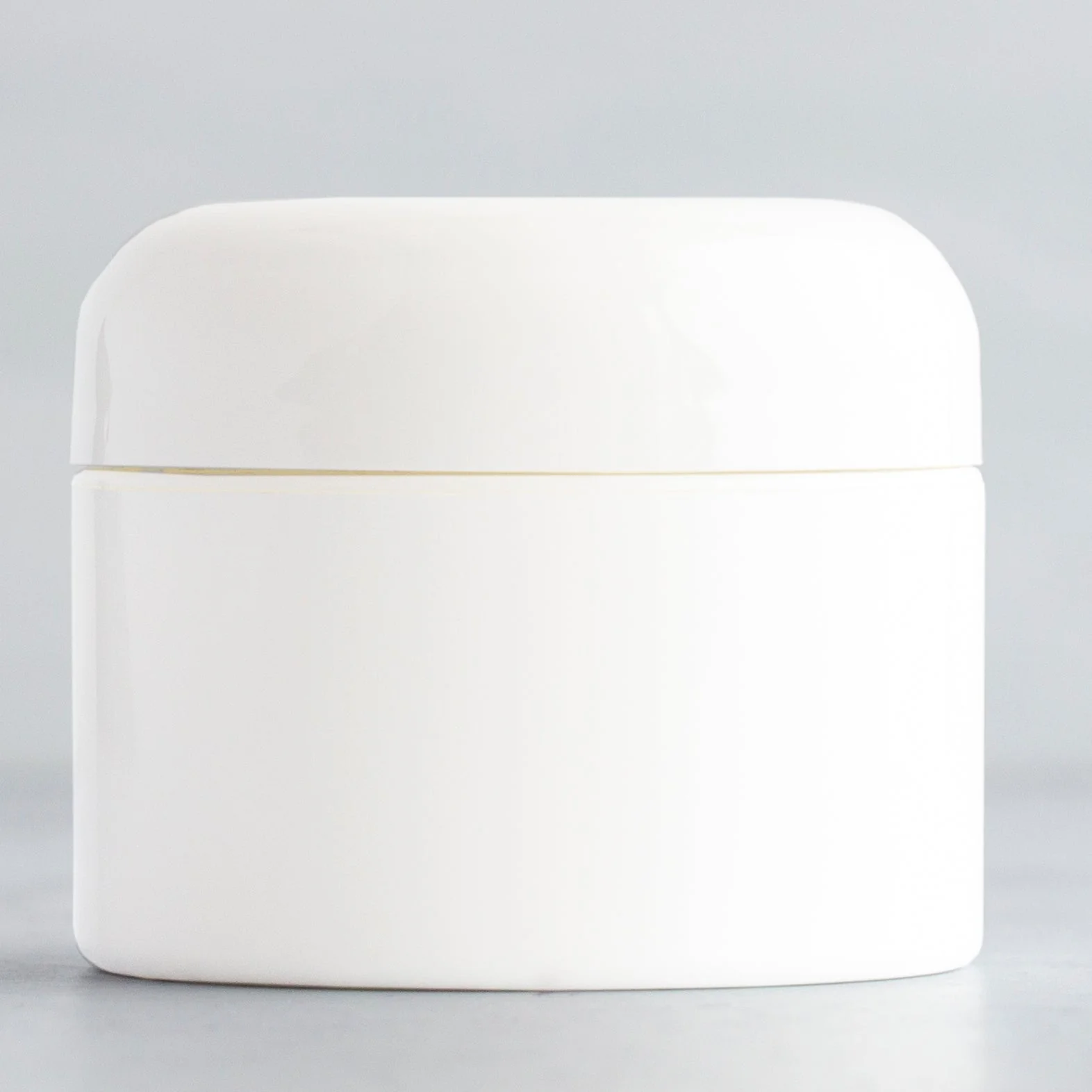 1 oz White Square Base Jar with 53-400 Neck - Image 3