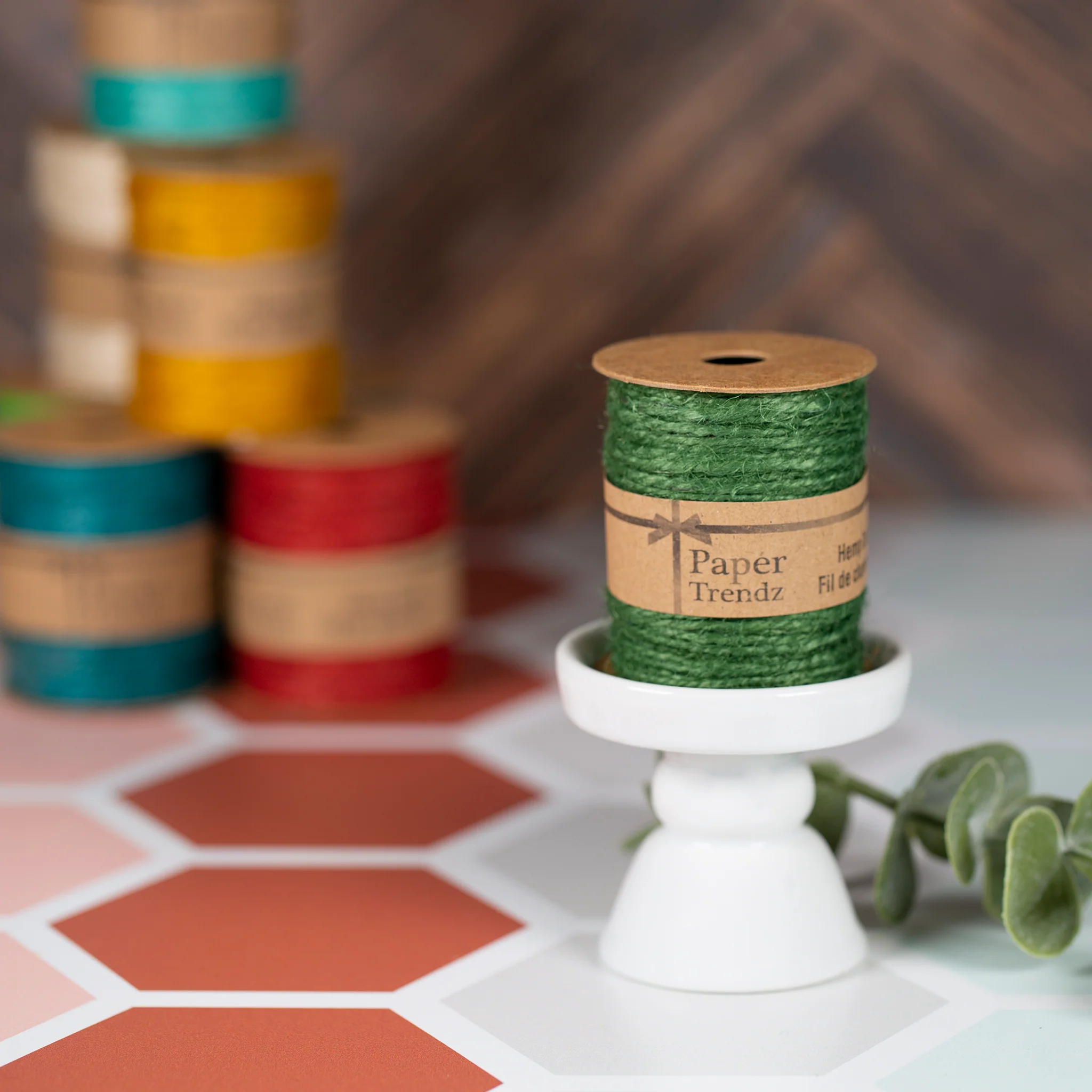10 Meter Hemp Cord Ribbon - Hunter Green
