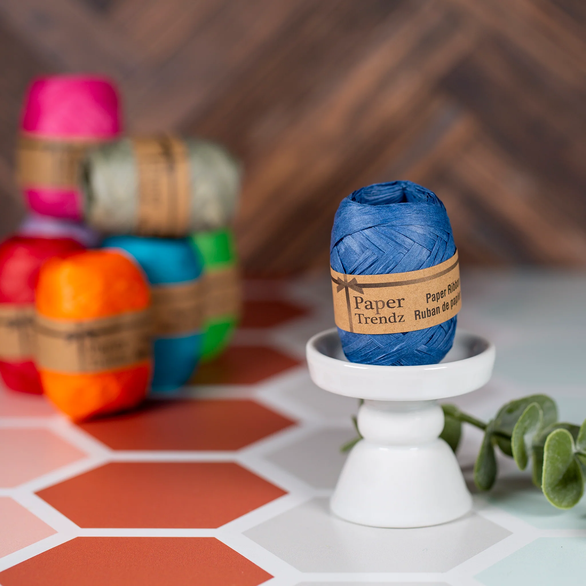 10 Meter Paper Raffia Ribbon - Cobalt Blue