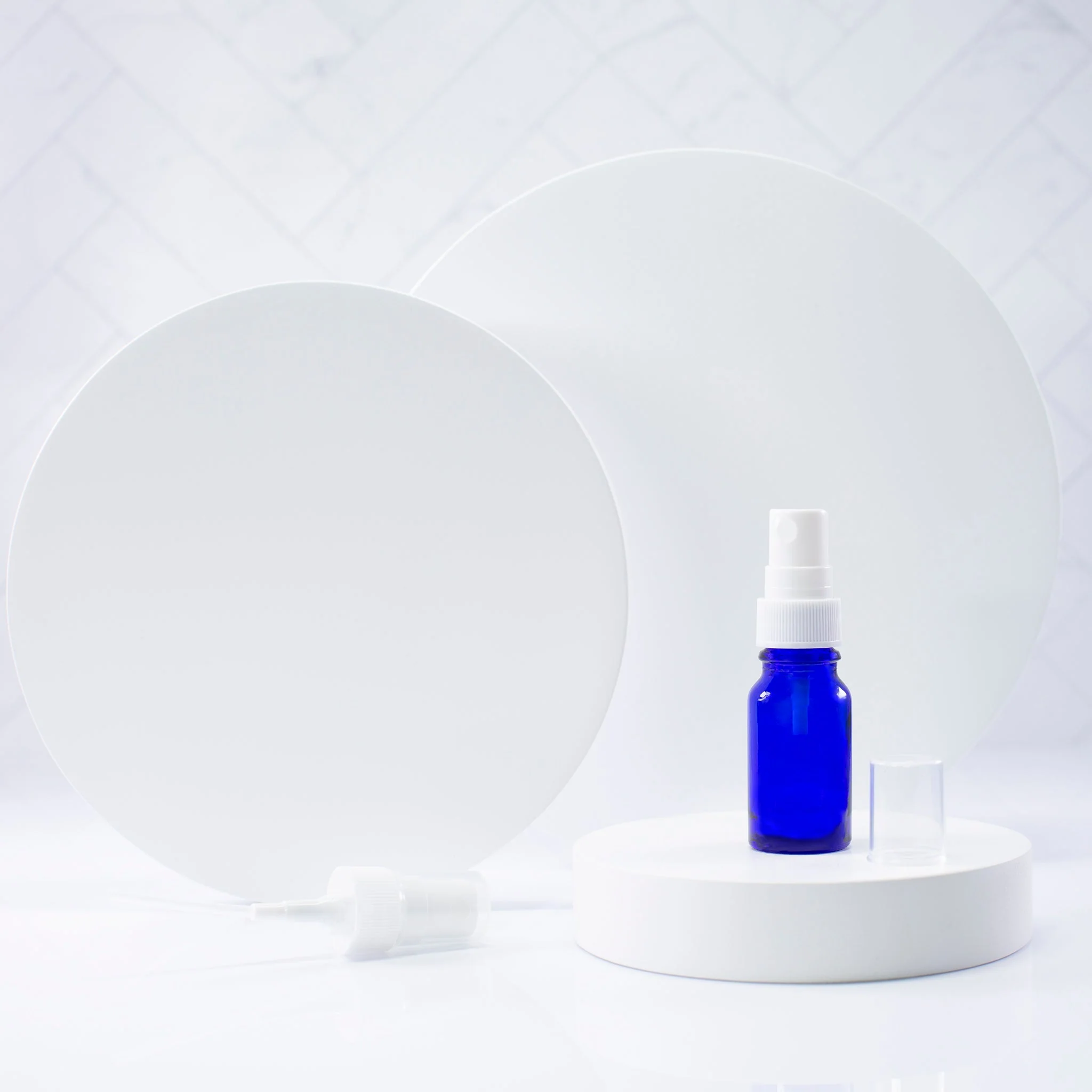 10 ml Blue Glass Essential Oil Bottle with 18-400 Neck - Image 2