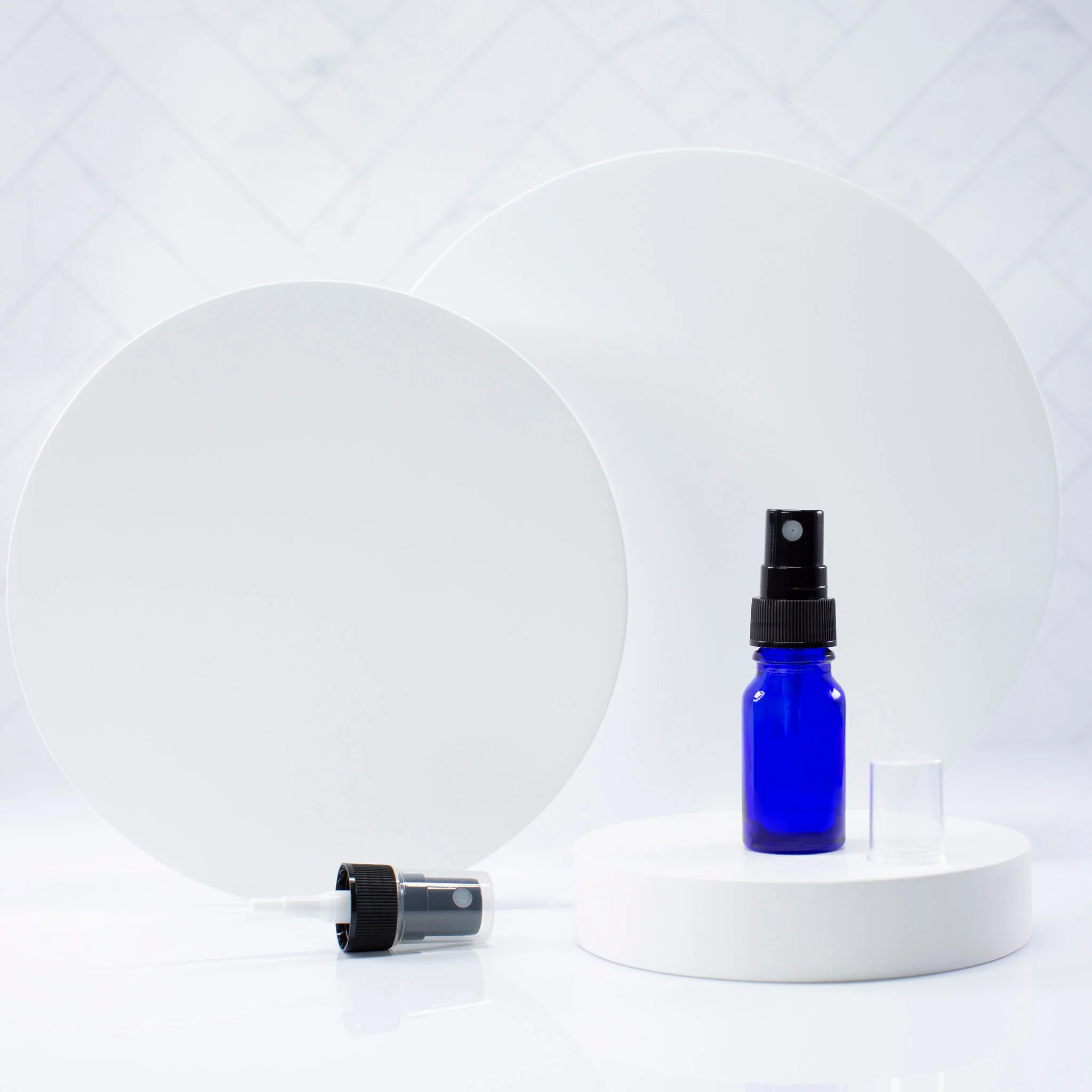 10 ml Blue Glass Essential Oil Bottle with 18-400 Neck - Image 5