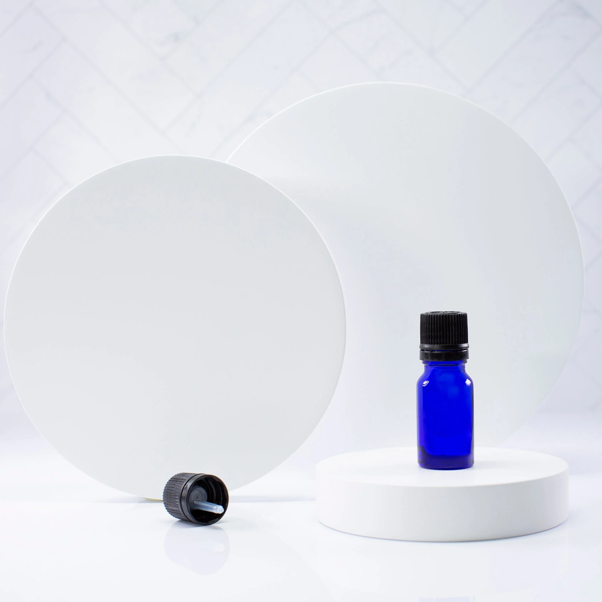 10 ml Blue Glass Essential Oil Bottle with 18-400 Neck - Image 7