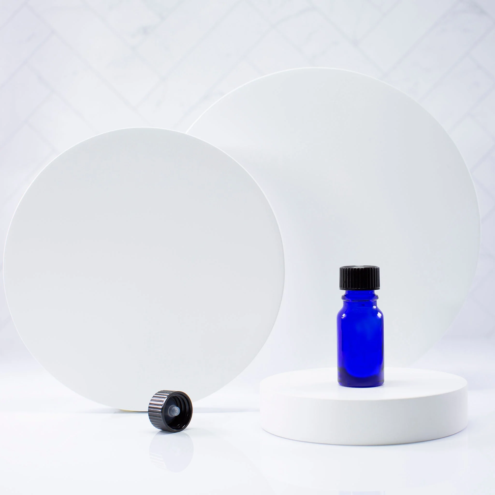 10 ml Blue Glass Essential Oil Bottle with 18-400 Neck - Image 8