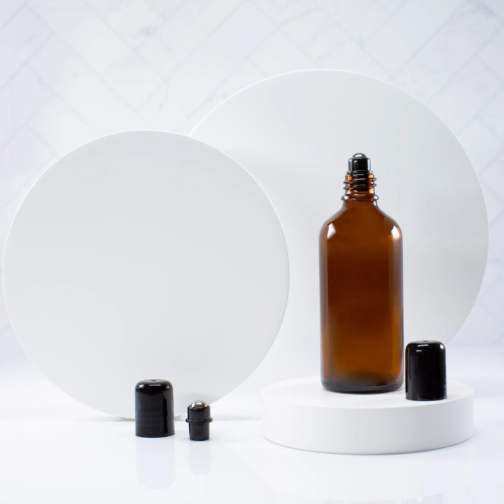 100 ml Amber Essential Oil Bottle with 18-400 Neck - Image 5