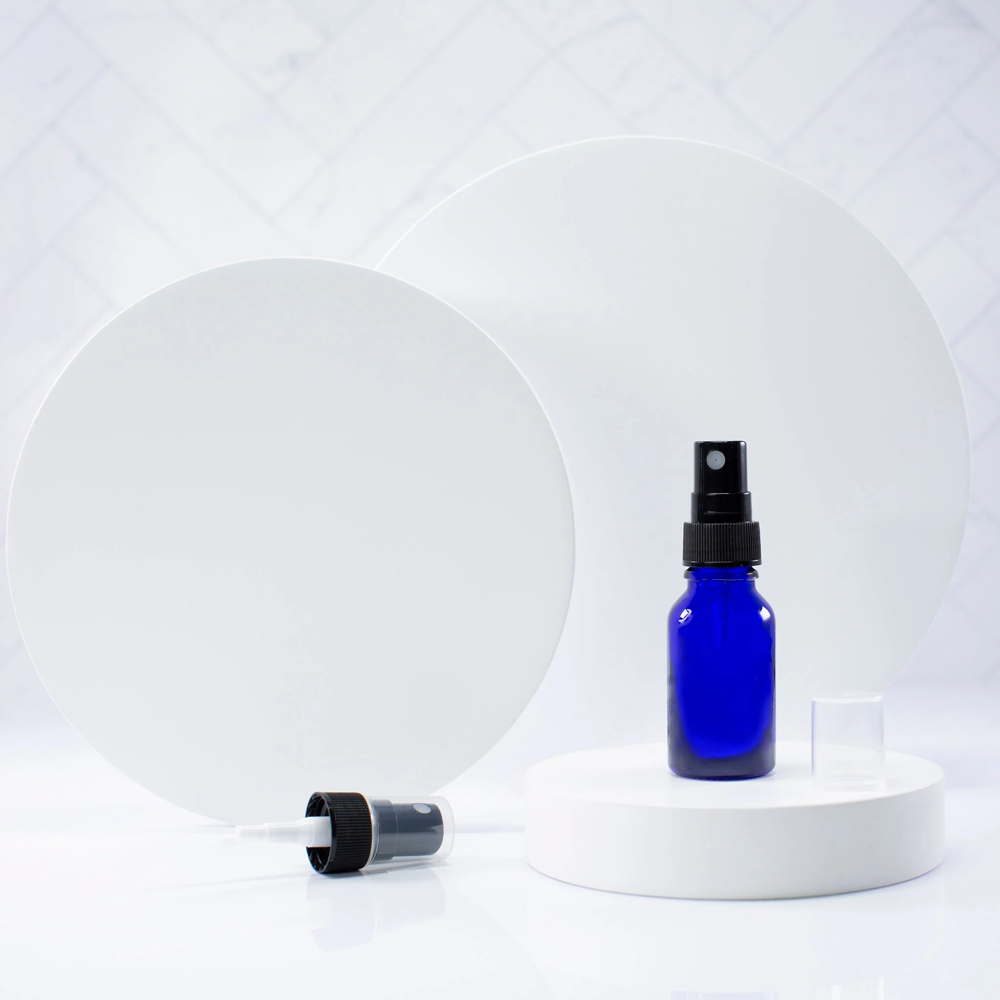 15 ml Blue Glass Essential Oil Bottle with 18-400 Neck - Image 8