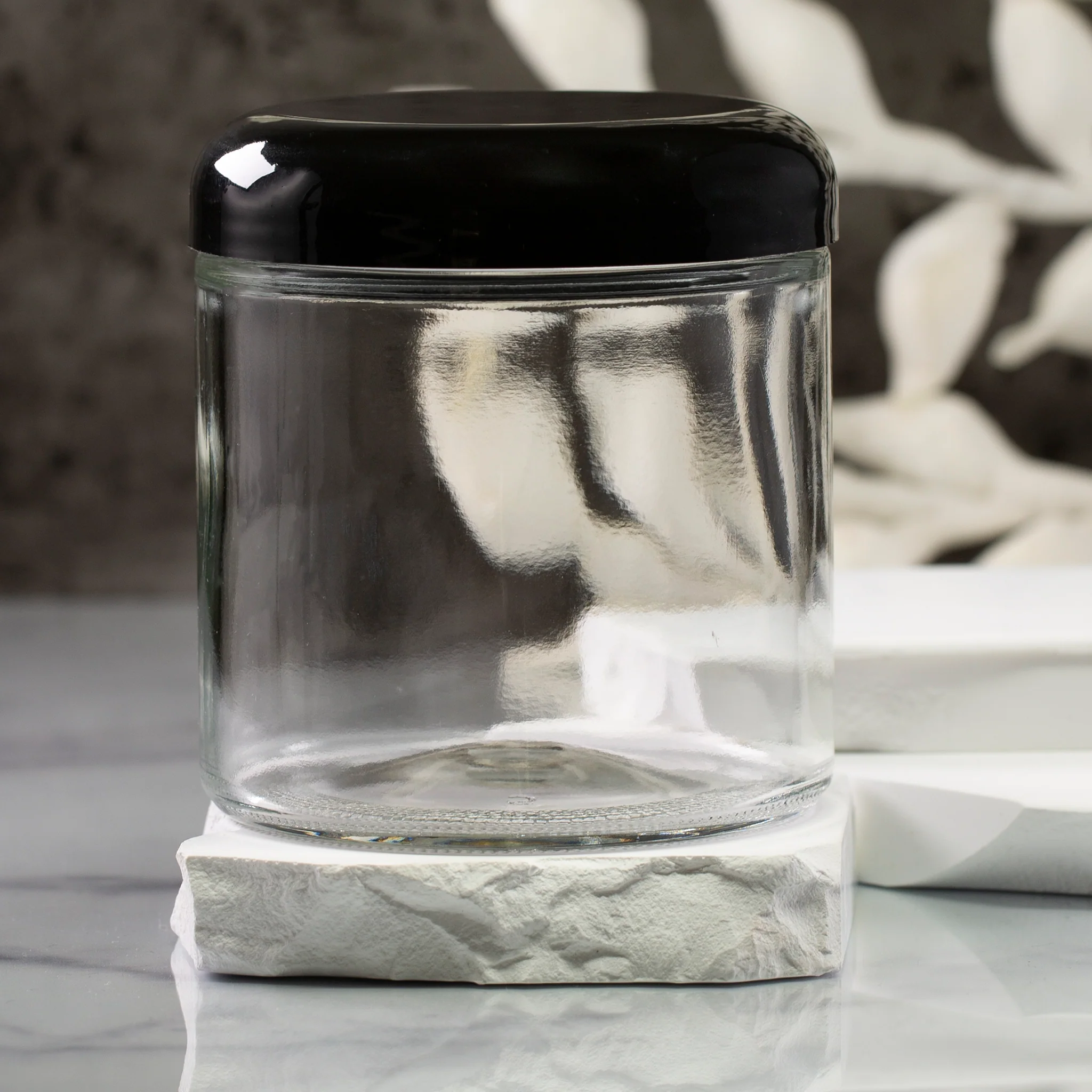 16 oz Clear Glass Jar with 89-400 Neck - Image 9