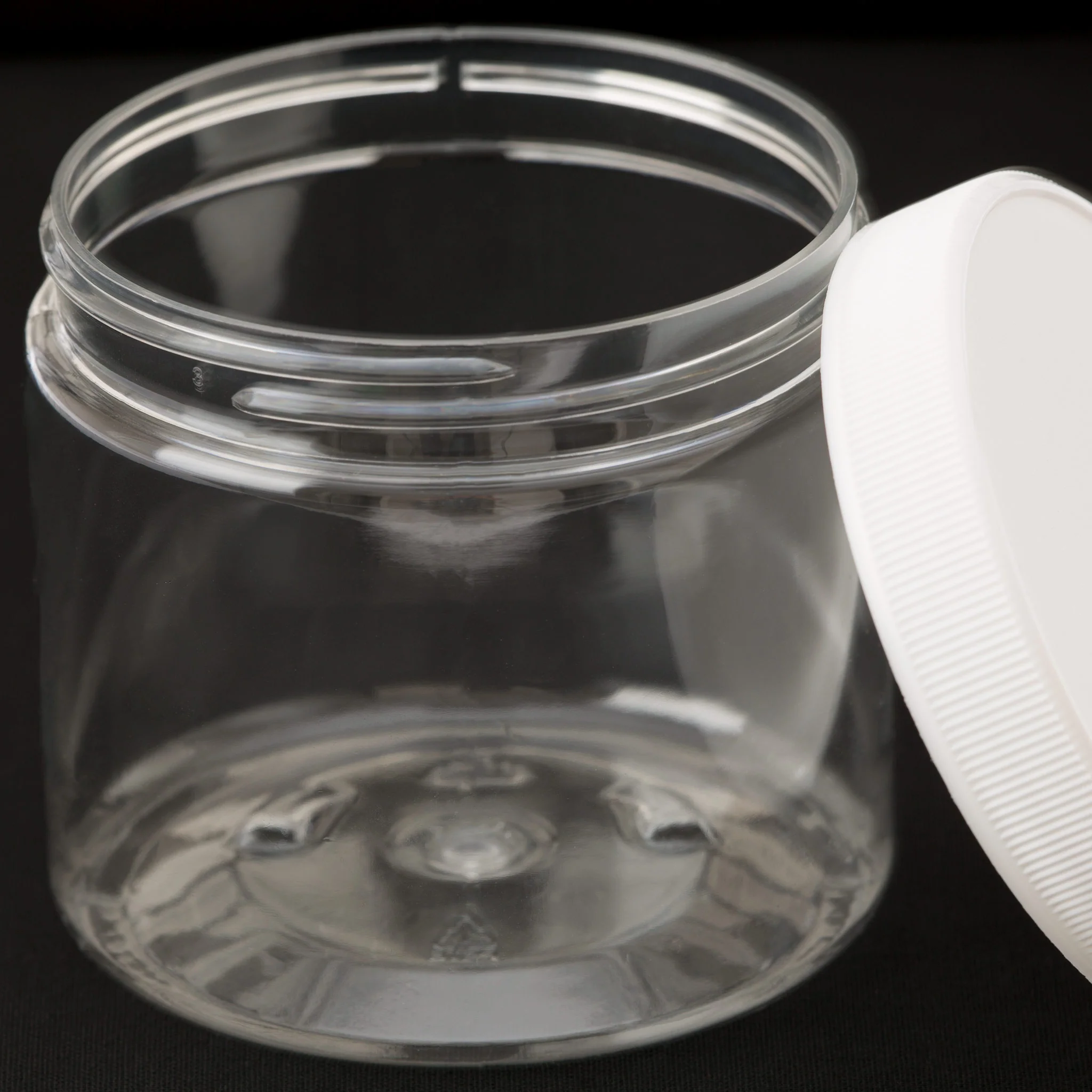 16 oz Clear Straight Sided Jar with 89-400 Neck - Image 2