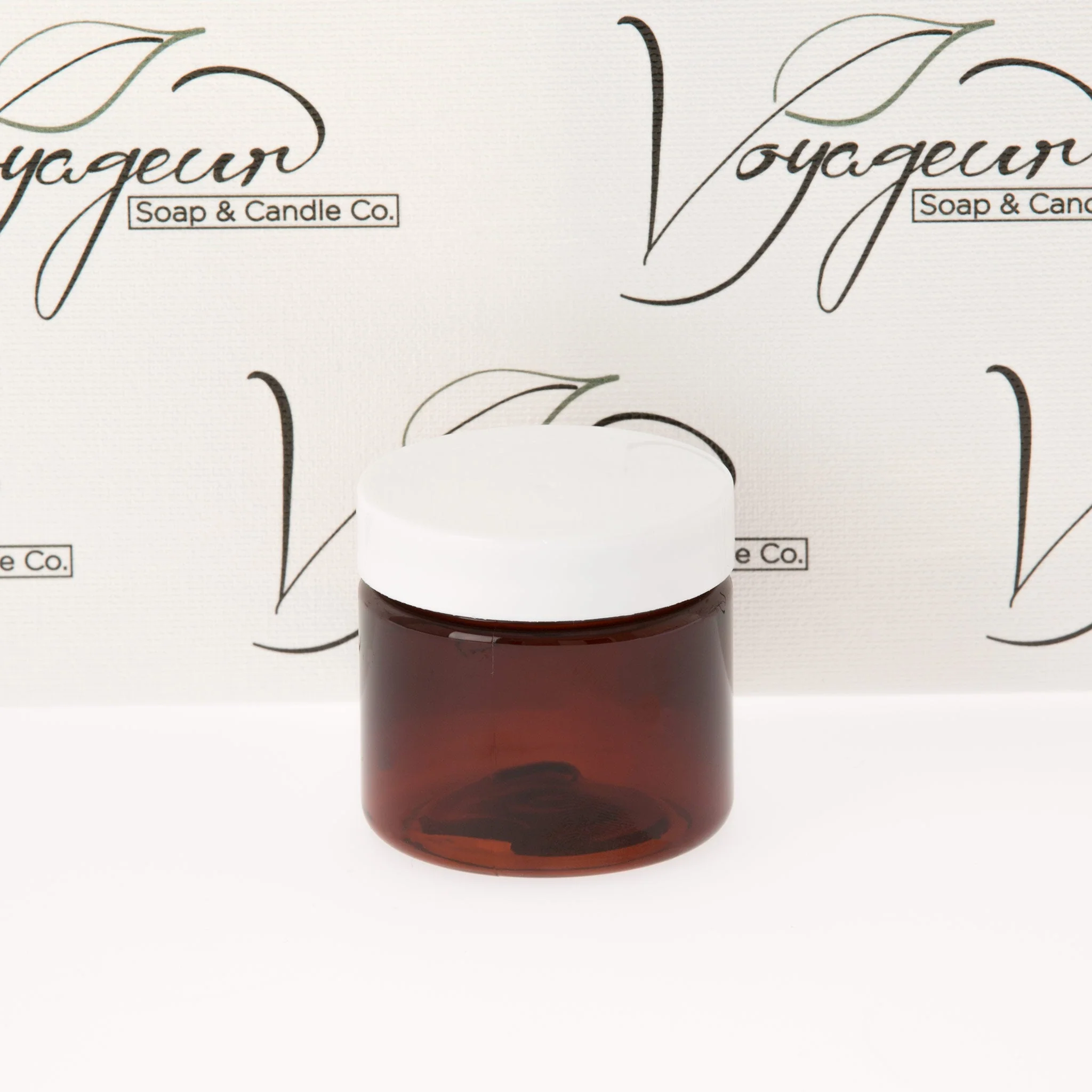 2 oz Amber Straight Sided Jar with 48-400 Neck - Image 2