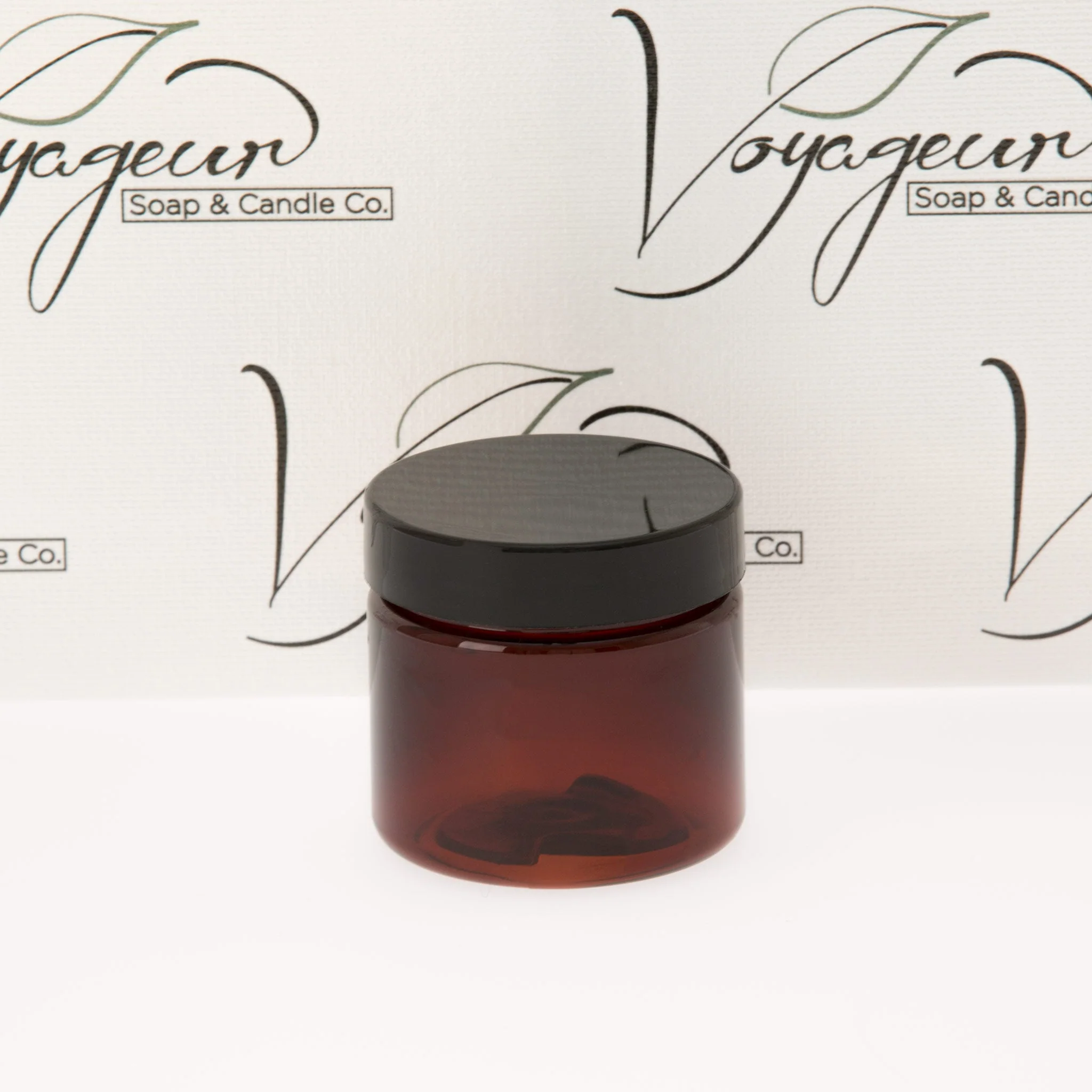 2 oz Amber Straight Sided Jar with 48-400 Neck - Image 4