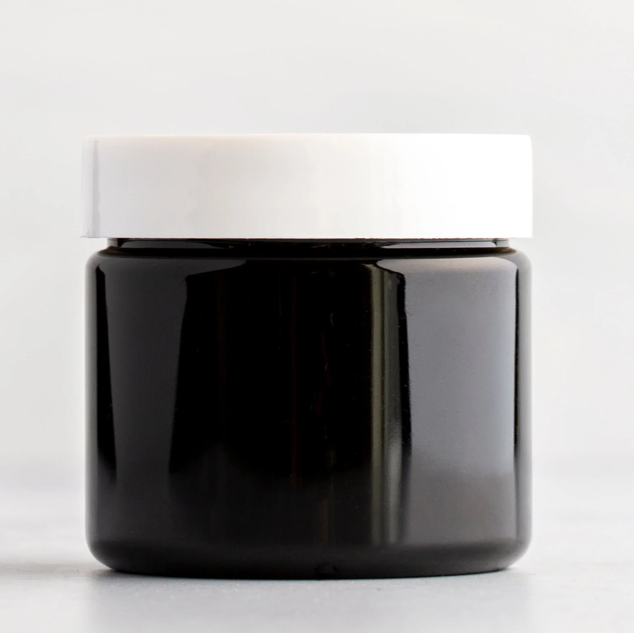 2 oz Black Straight Sided Jar with 48-400 Neck - Image 2