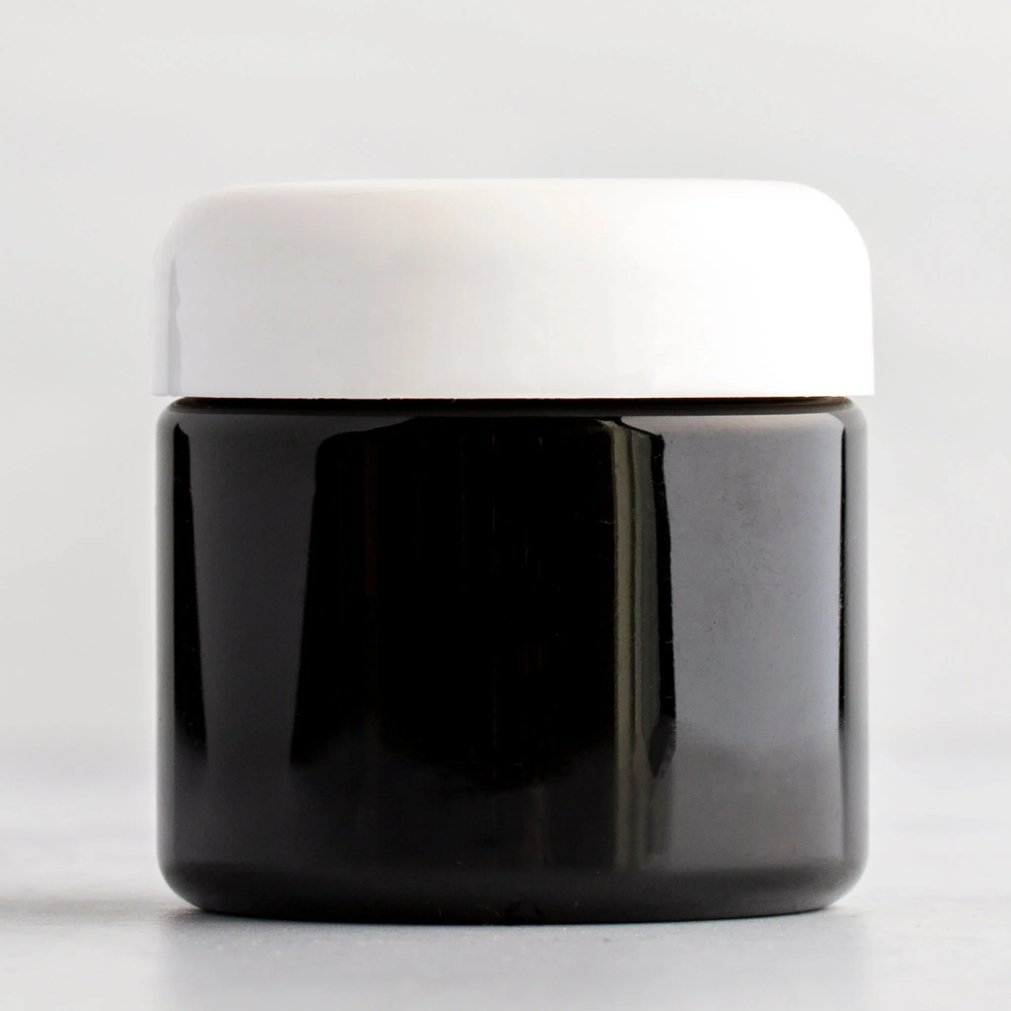 2 oz Black Straight Sided Jar with 48-400 Neck - Image 3