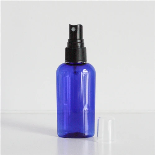 2 oz Blue PET Cosmo Oval with 20-410 Neck - Image 2