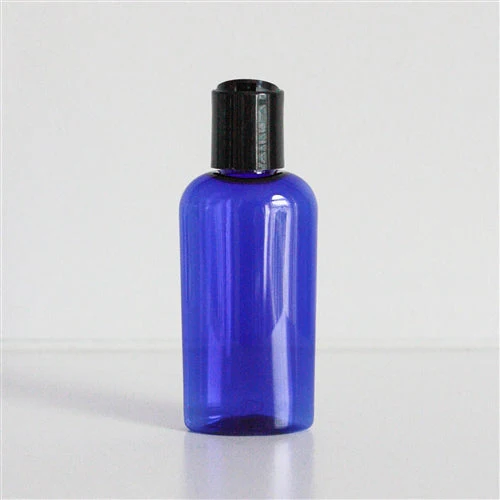 2 oz Blue PET Cosmo Oval with 20-410 Neck - Image 3
