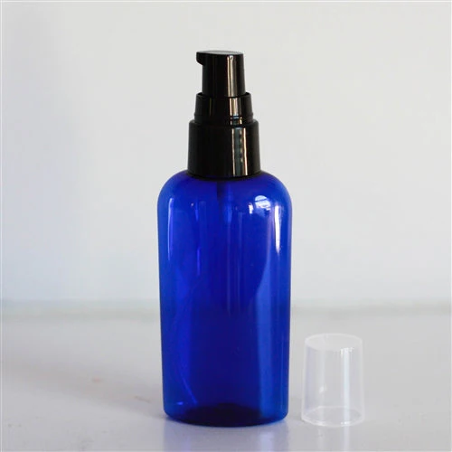 2 oz Blue PET Cosmo Oval with 20-410 Neck - Image 7