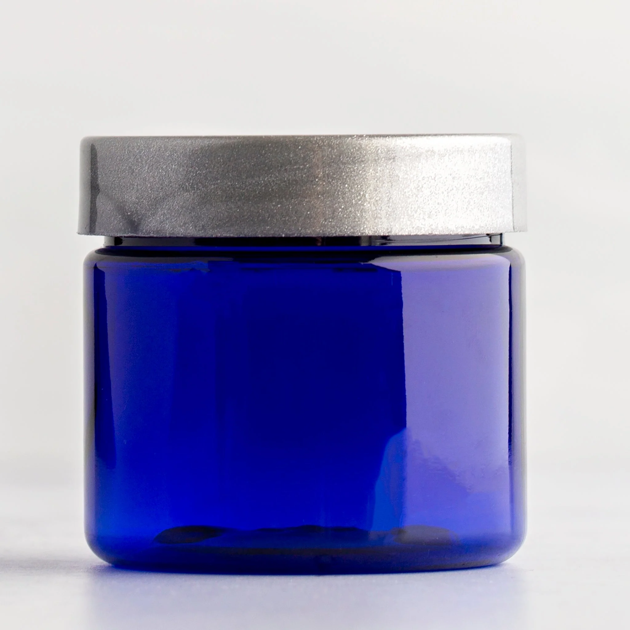 2 oz Blue Straight Sided Jar with 48-400 Neck - Image 2