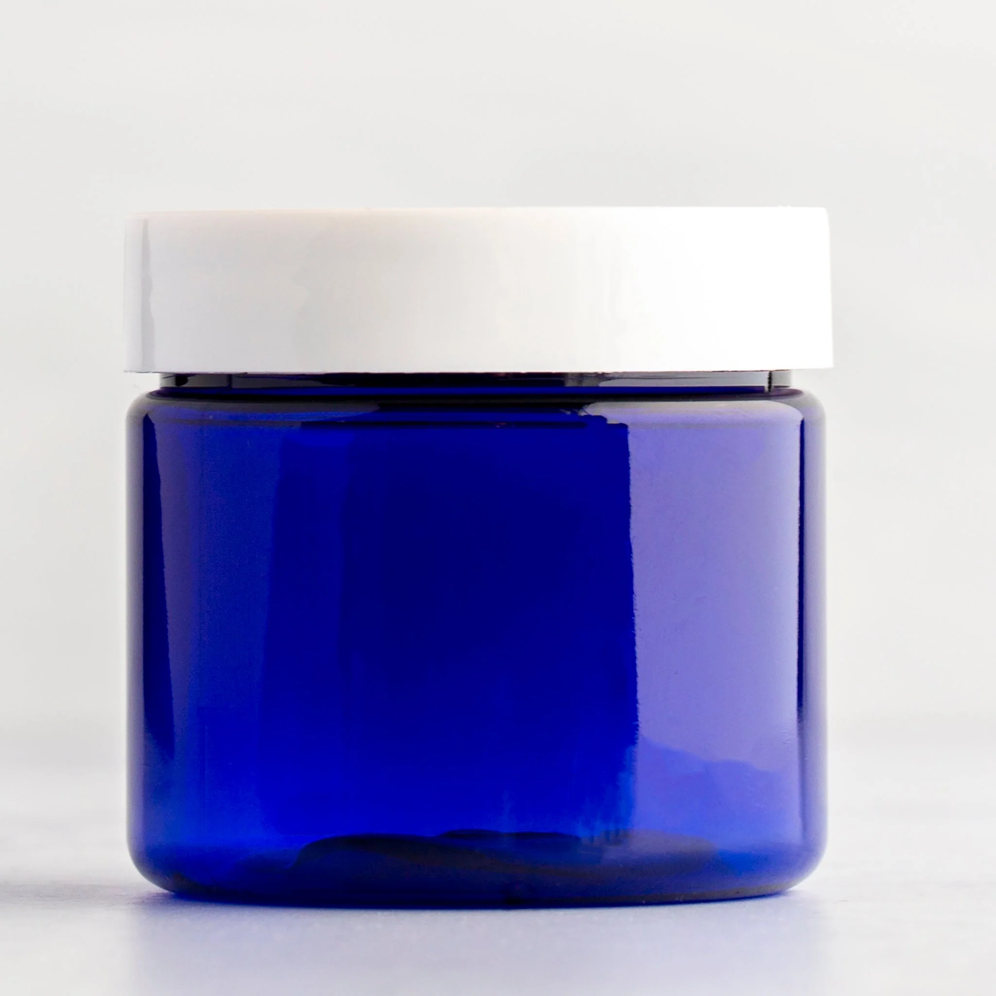 2 oz Blue Straight Sided Jar with 48-400 Neck - Image 3