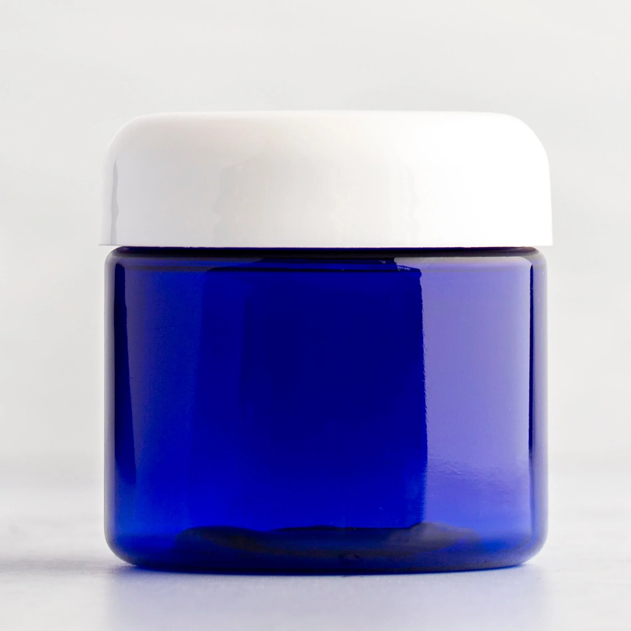 2 oz Blue Straight Sided Jar with 48-400 Neck - Image 4