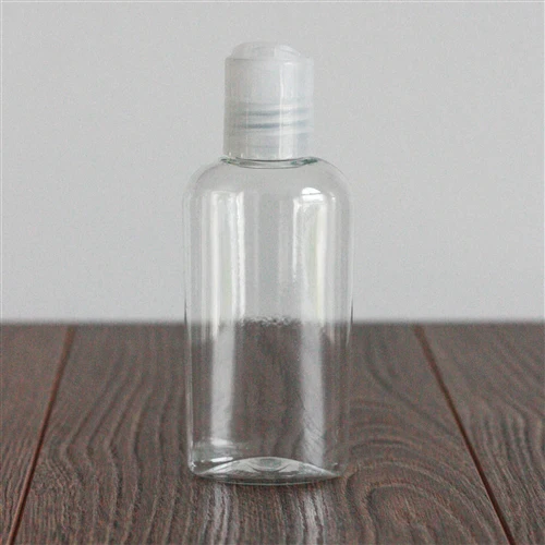 2 oz Clear PET Cosmo Oval with 20-410 Neck - Image 3