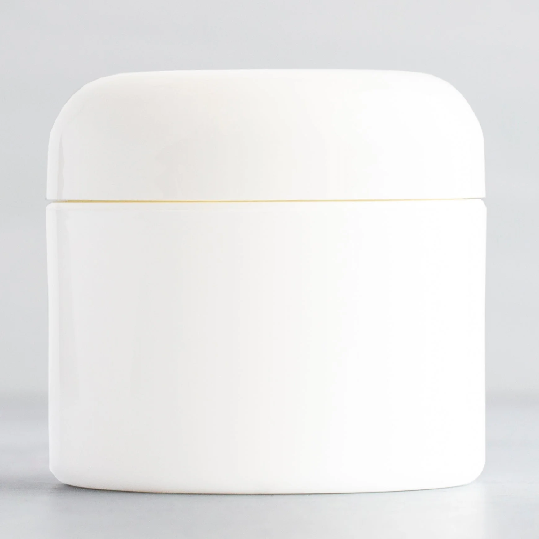 2 oz White Square Base Jar with 58-400 Neck - Image 3