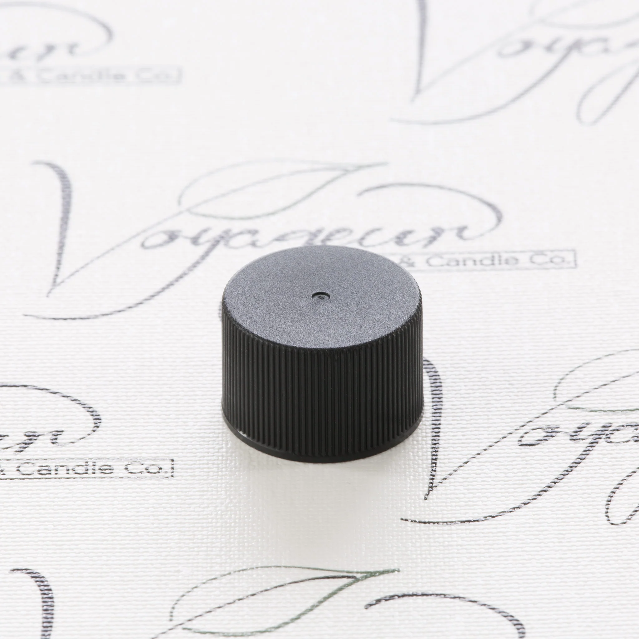 24-410 Black Ribbed Screw Cap - Image 2