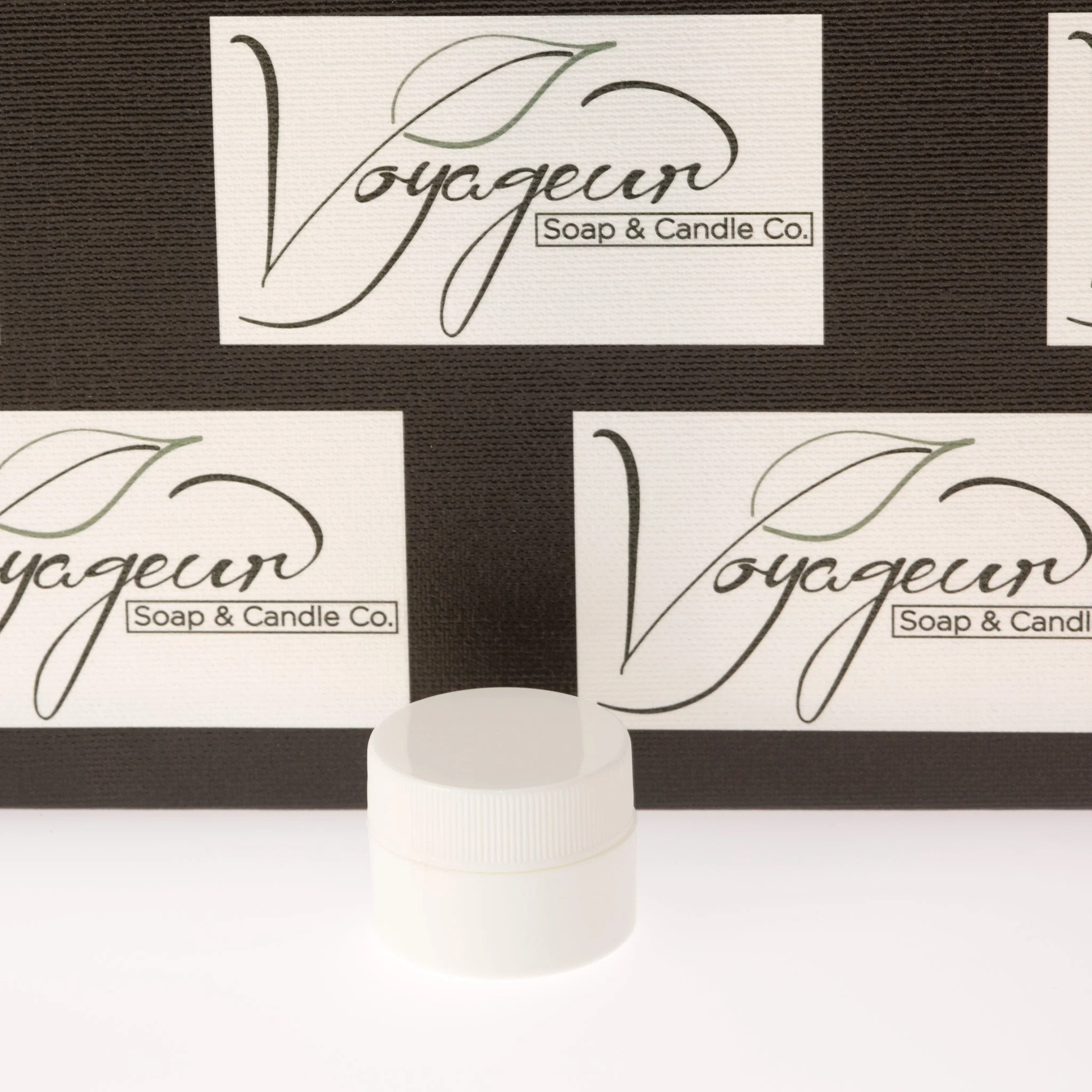 .25 oz / 7.5 ml White Lip Balm Jar with 33-400 White Ribbed Cap