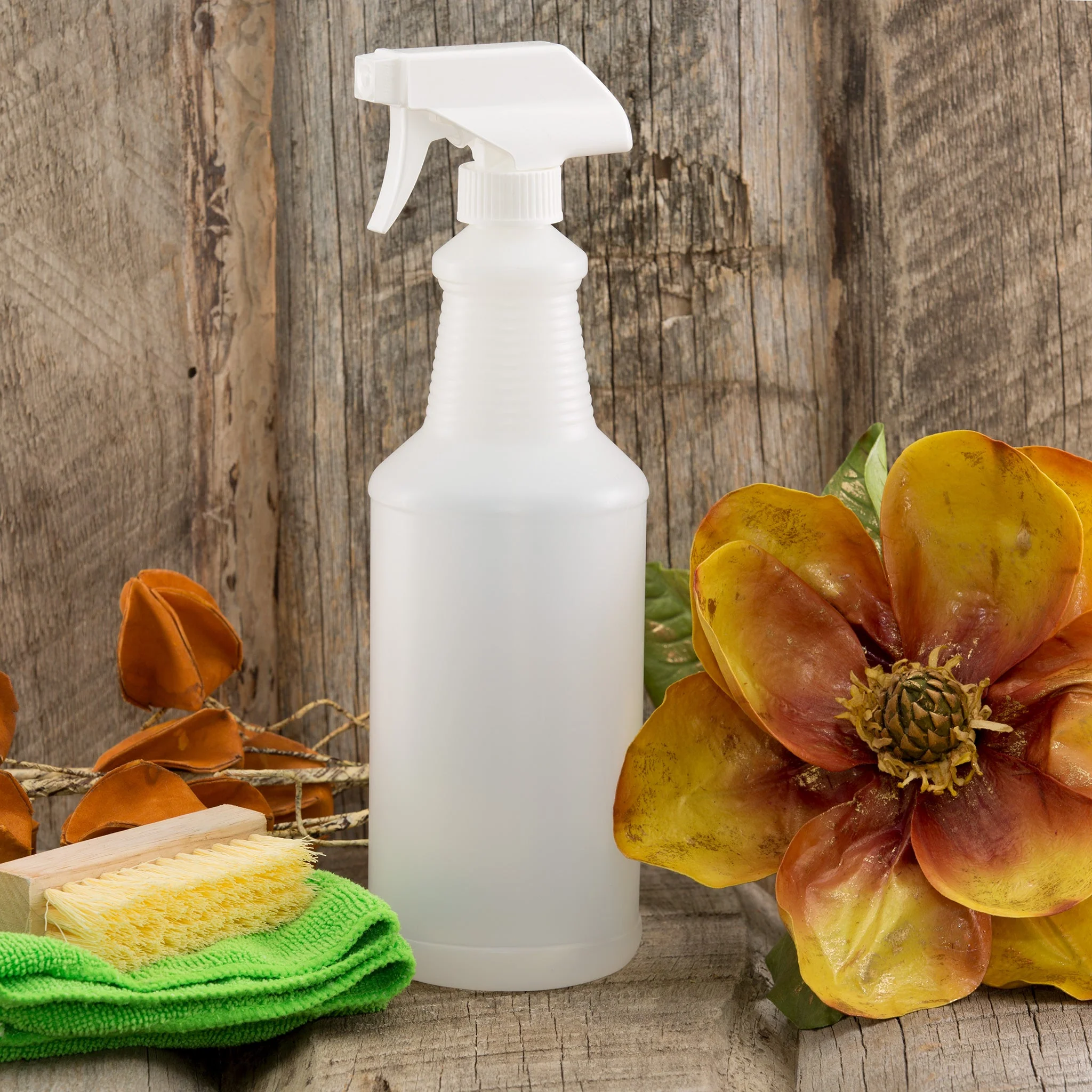 32 oz Natural Ring Neck Cleaner Bottle with 28-400 Neck - Image 2