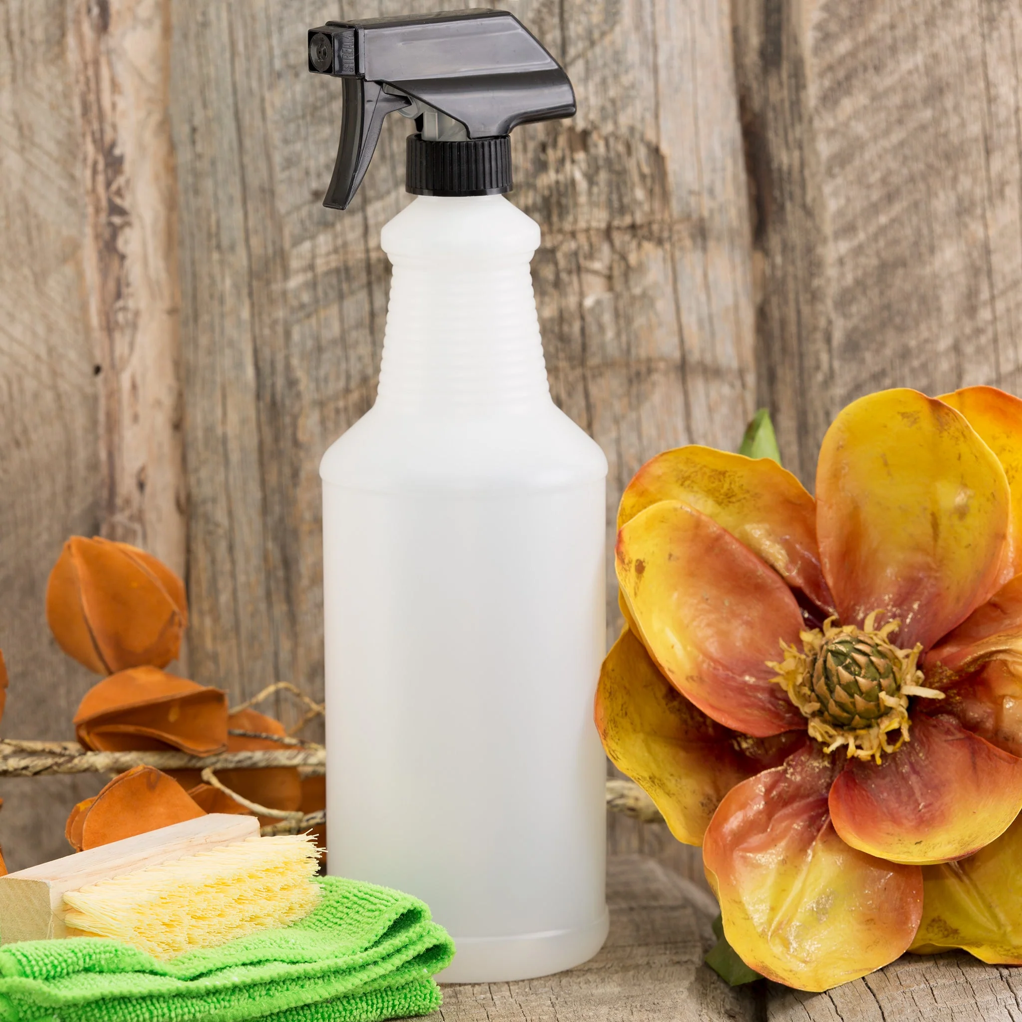 32 oz Natural Ring Neck Cleaner Bottle with 28-400 Neck - Image 3