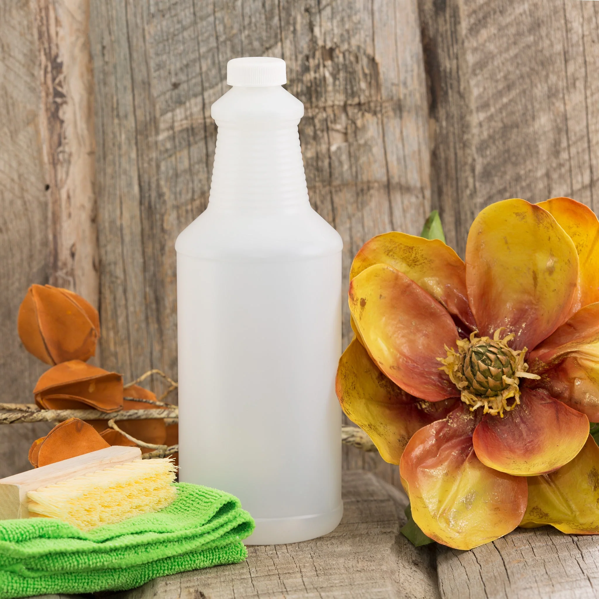 32 oz Natural Ring Neck Cleaner Bottle with 28-400 Neck - Image 4