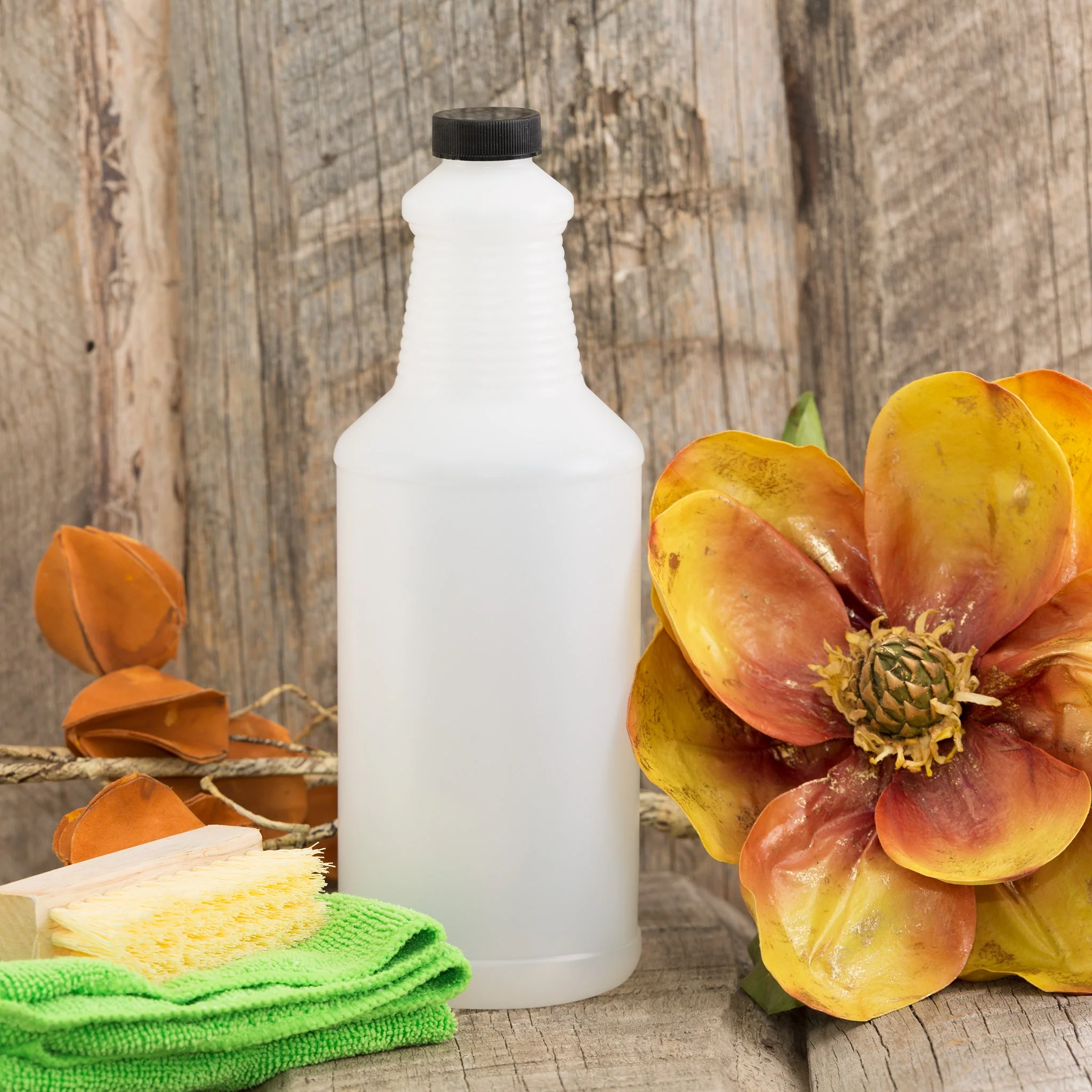 32 oz Natural Ring Neck Cleaner Bottle with 28-400 Neck - Image 5