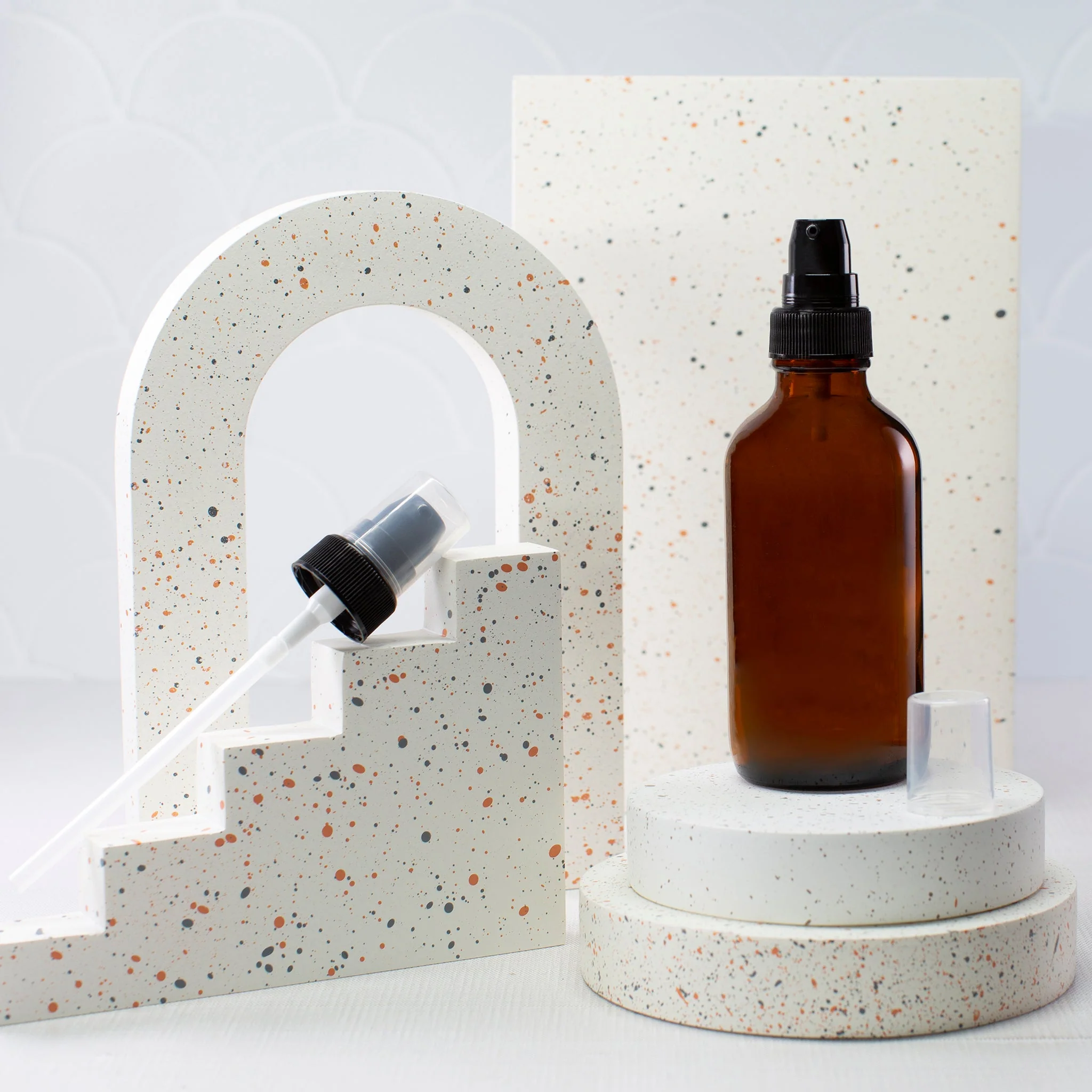 4 oz Amber Glass Bottle with 22-400 Neck - Image 4