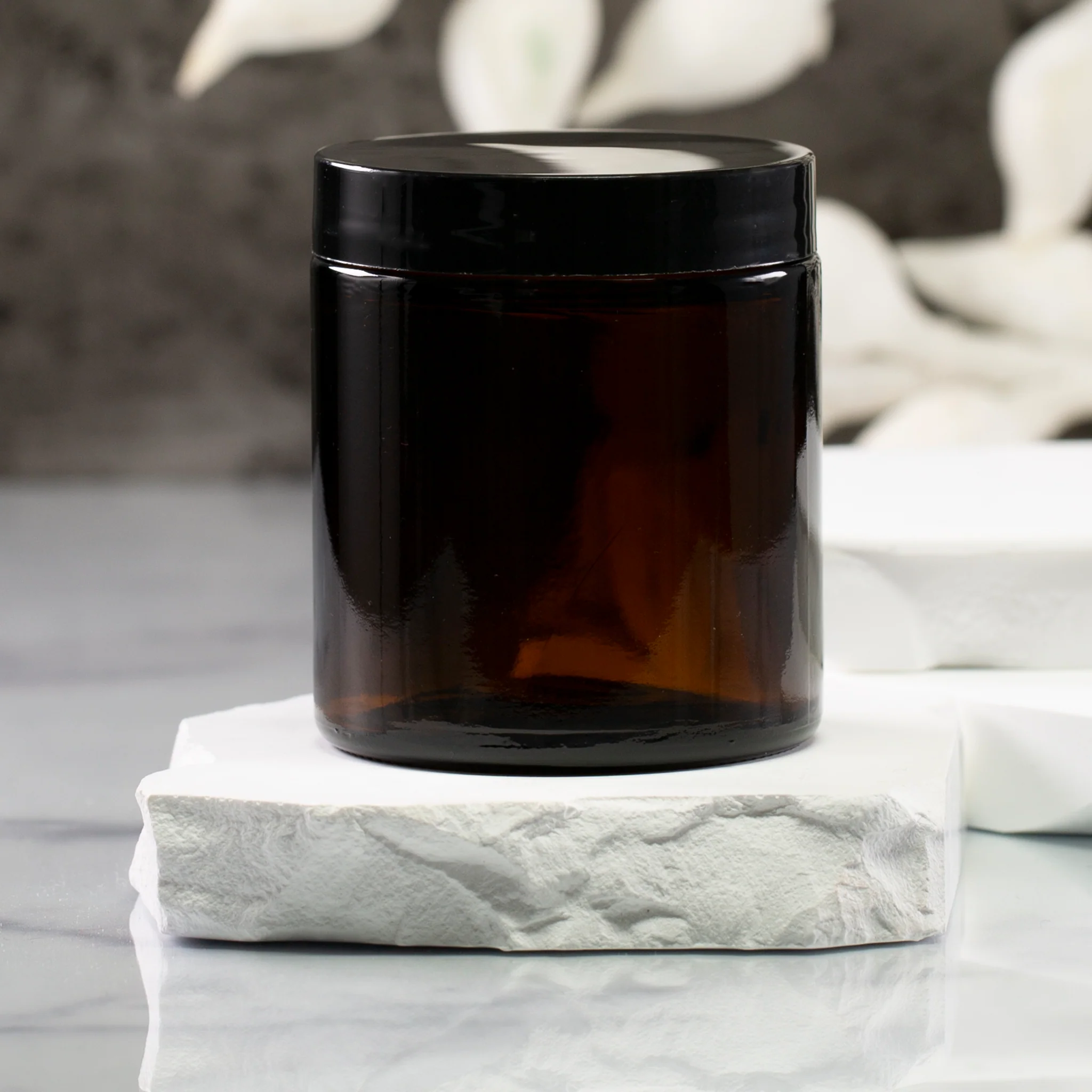 4 oz Amber Glass Jar with 58-400 Neck - Image 3