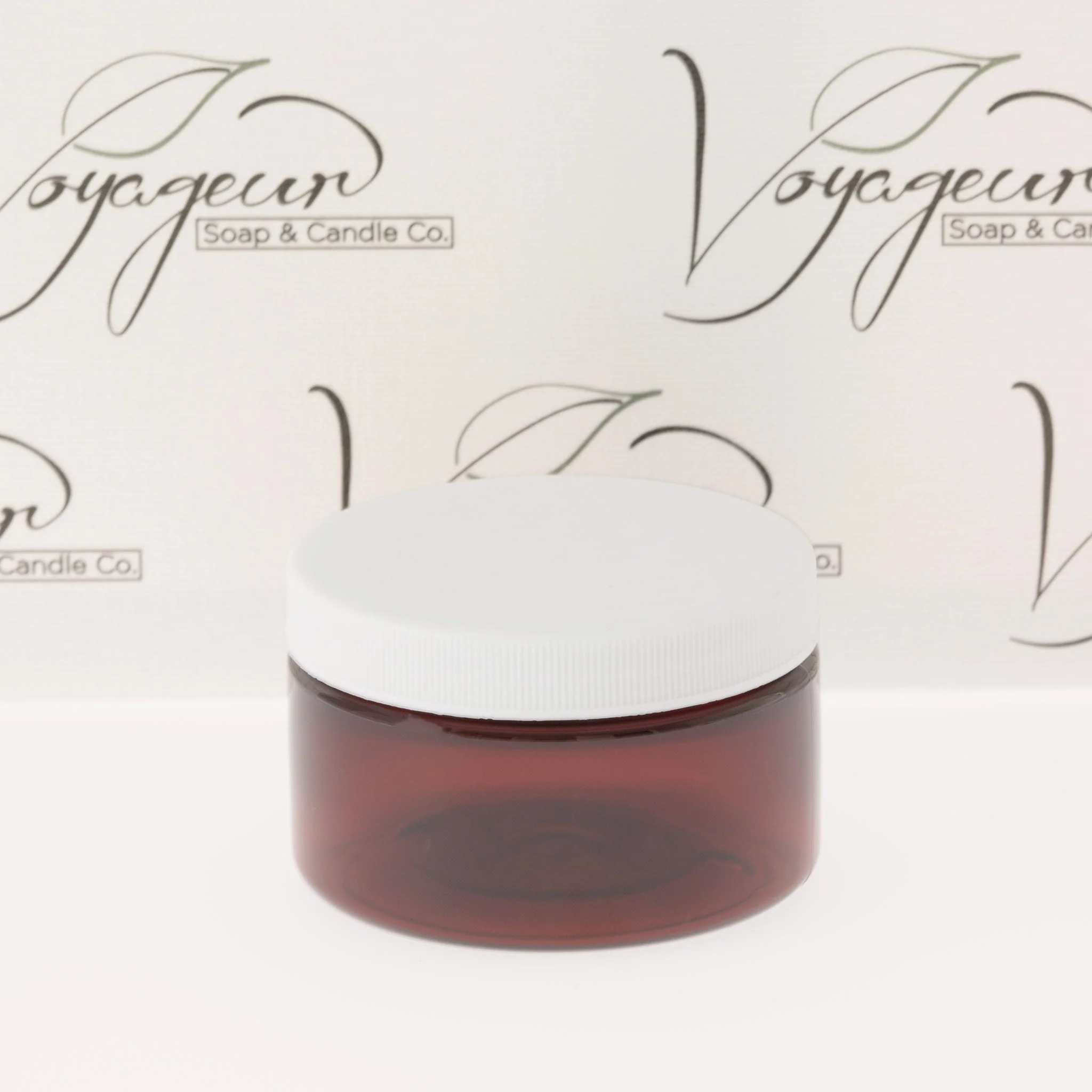 4 oz Amber Shallow Jar with 70-400 Neck - Image 2