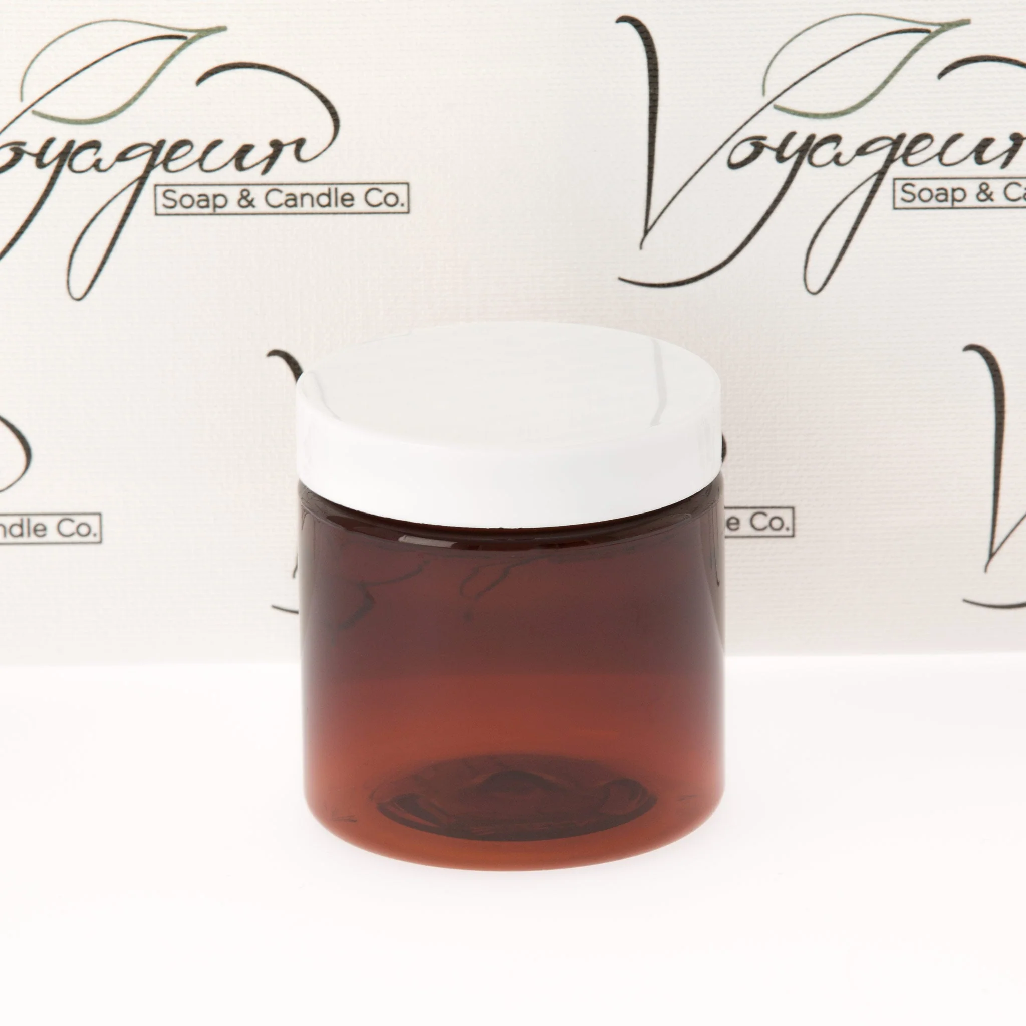 4 oz Amber Straight Sided Jar with 58-400 Neck - Image 2