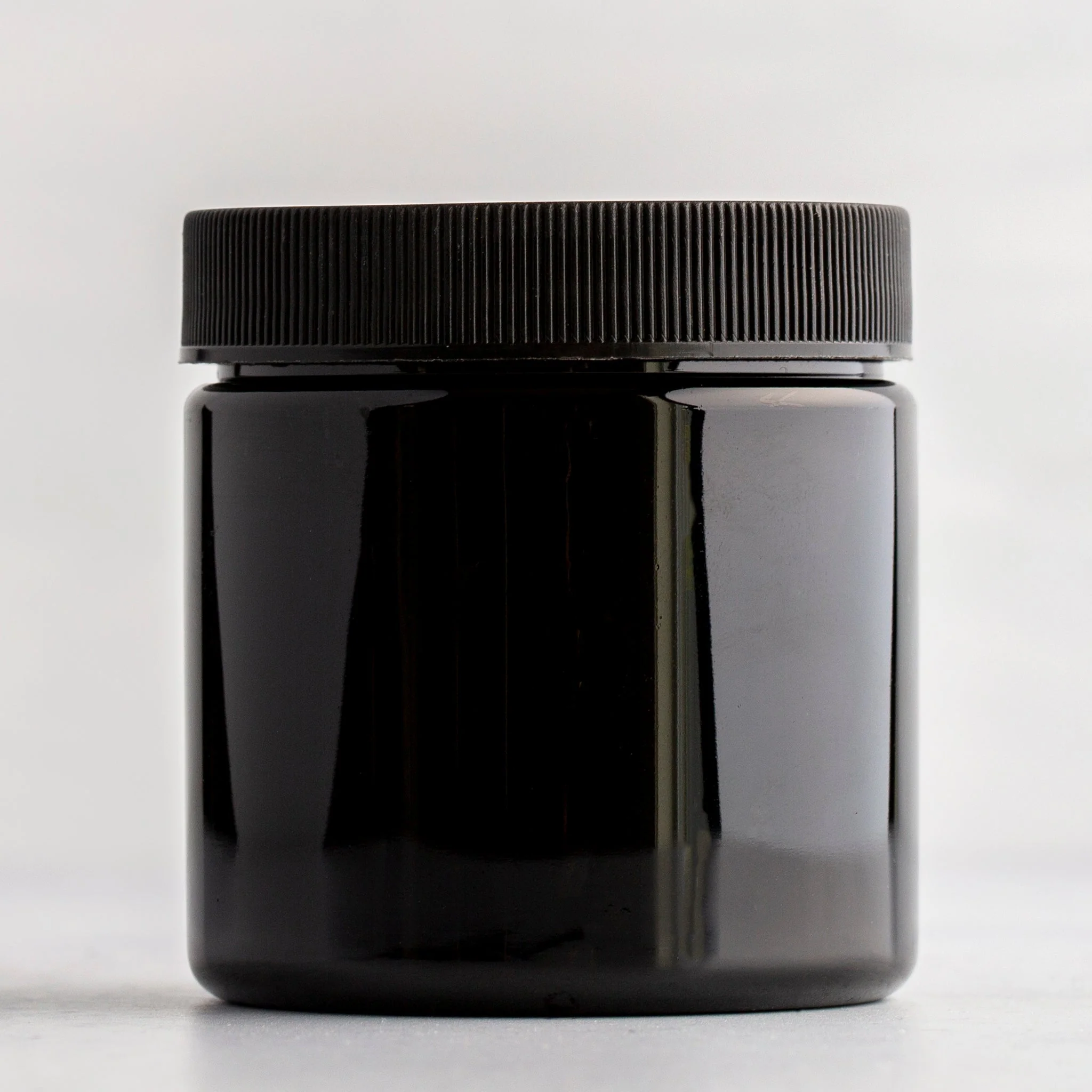 4 oz Black Straight Sided Jar with 58-400 Neck - Image 2