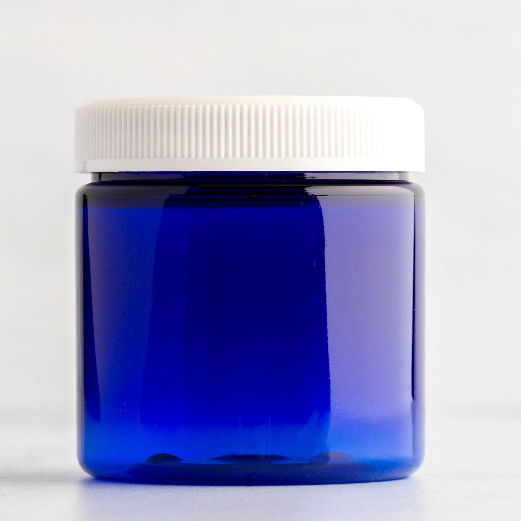 4 oz Blue Straight Sided Jar with 58-400 Neck - Image 2