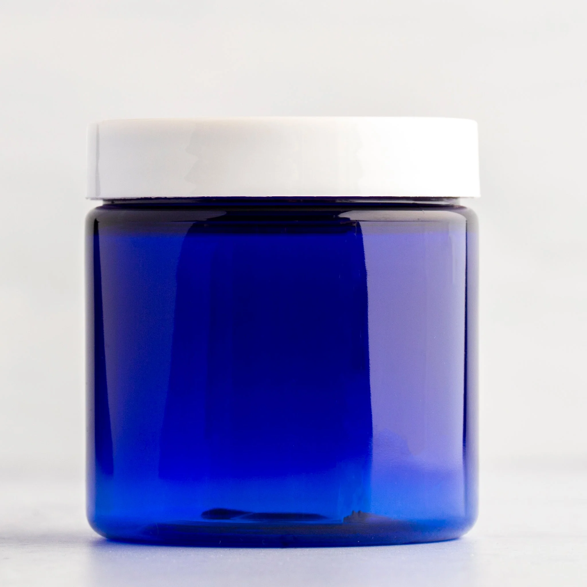 4 oz Blue Straight Sided Jar with 58-400 Neck - Image 3