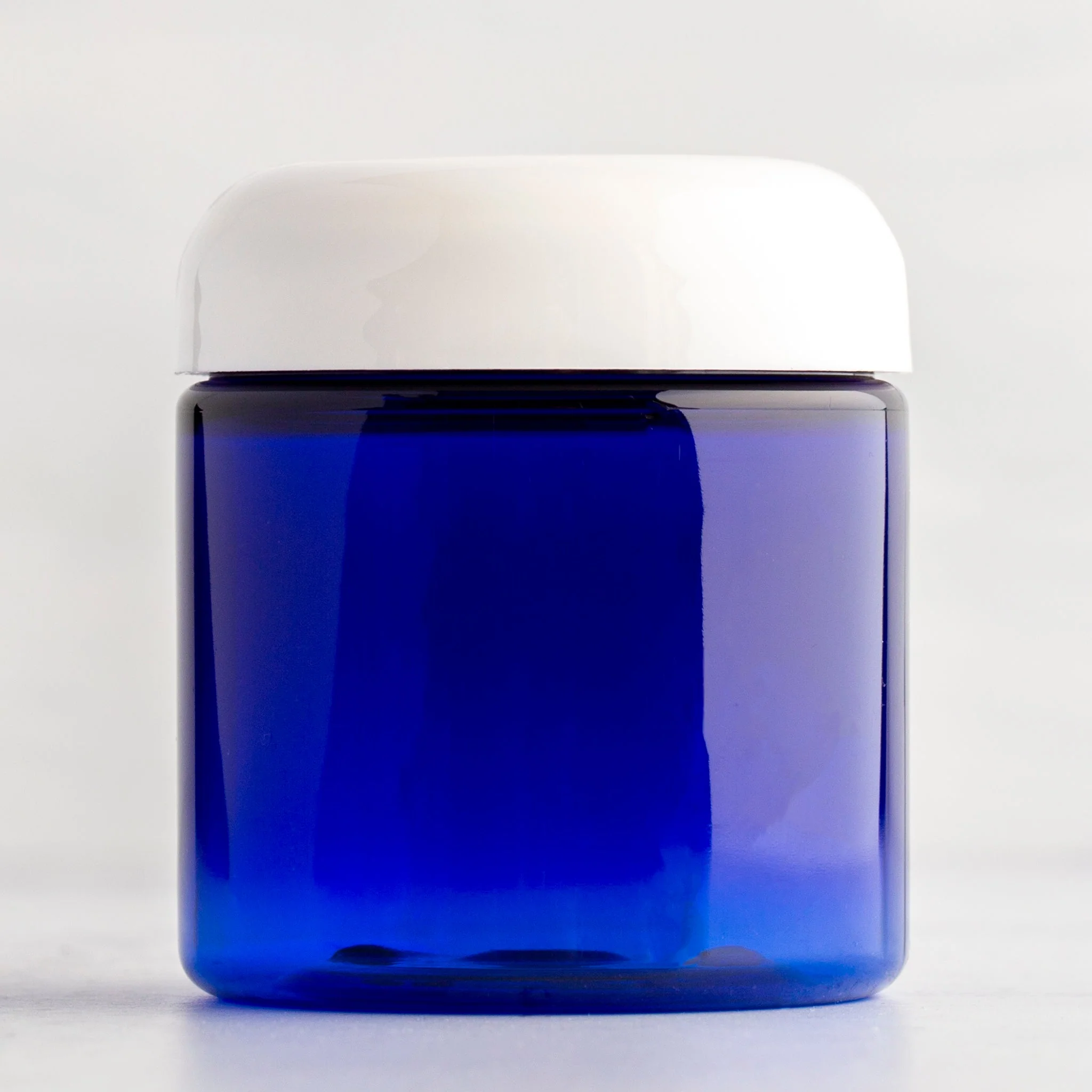 4 oz Blue Straight Sided Jar with 58-400 Neck - Image 4