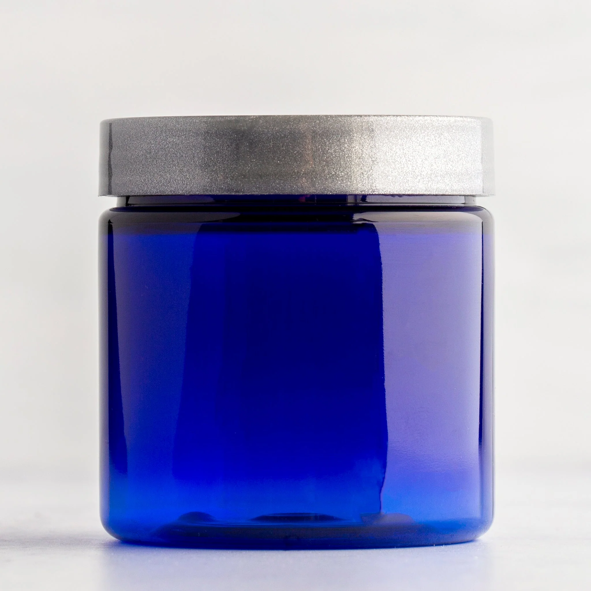 4 oz Blue Straight Sided Jar with 58-400 Neck - Image 5