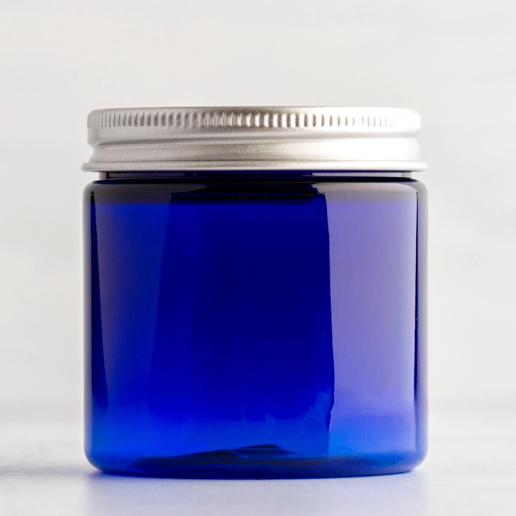 4 oz Blue Straight Sided Jar with 58-400 Neck - Image 9