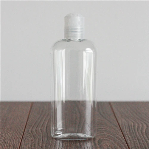 4 oz Clear PET Cosmo Oval with 20-410 Neck - Image 2