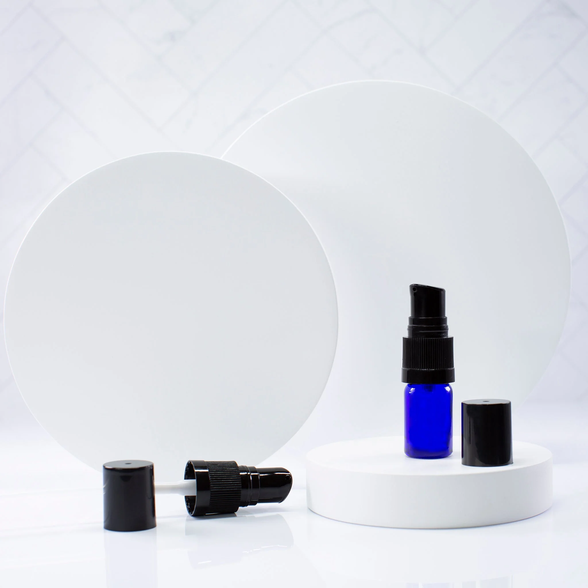 5 ml Blue Glass Essential Oil Bottle with 18-400 Neck - Image 6