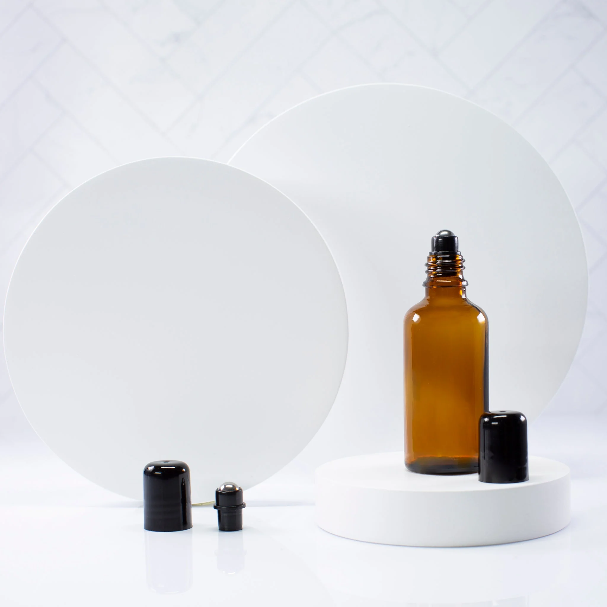 50 ml Amber Glass Essential Oil Bottle with 18-400 Neck - Image 6