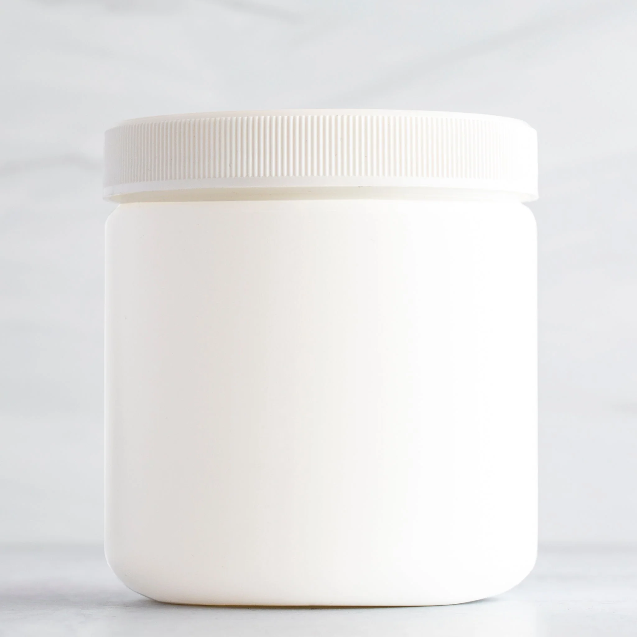 500 ml White Single Wall Jar with 89-400 Neck
