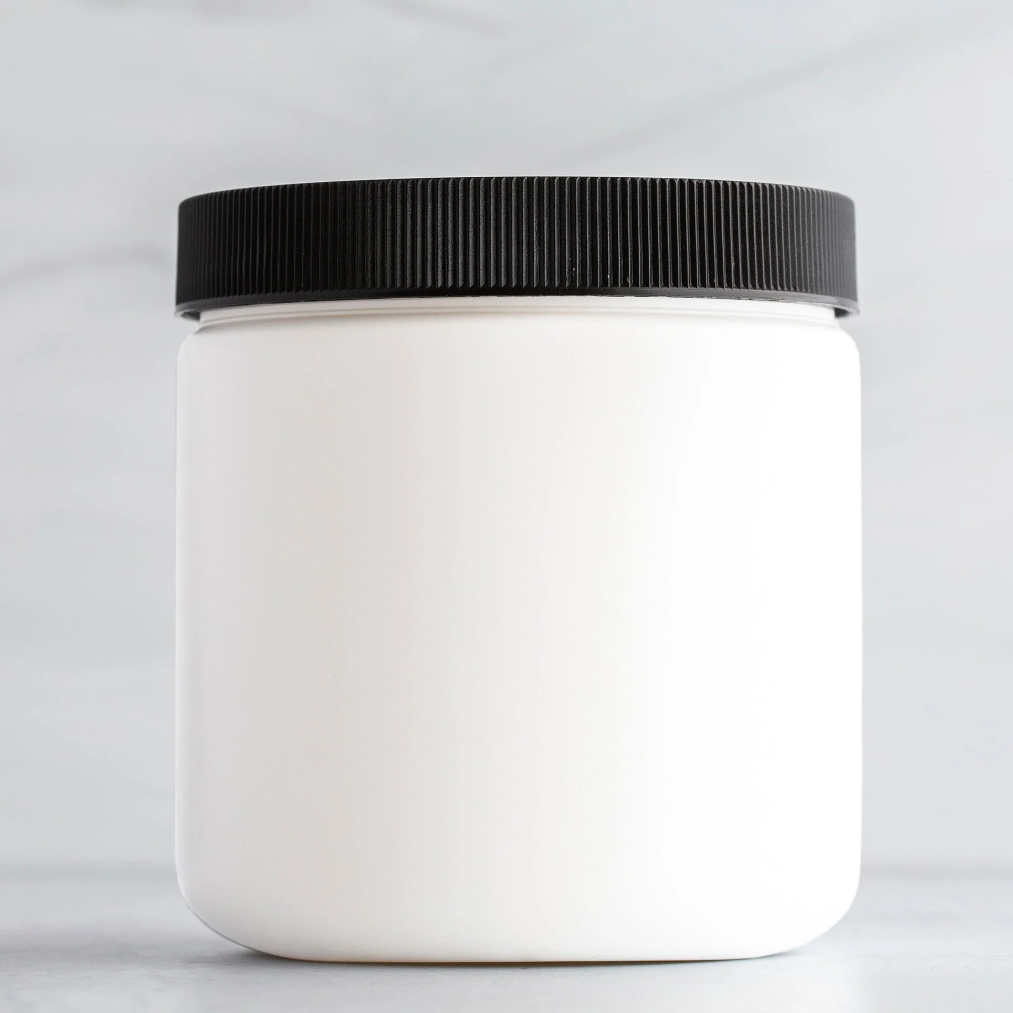 500 ml White Single Wall Jar with 89-400 Neck - Image 2