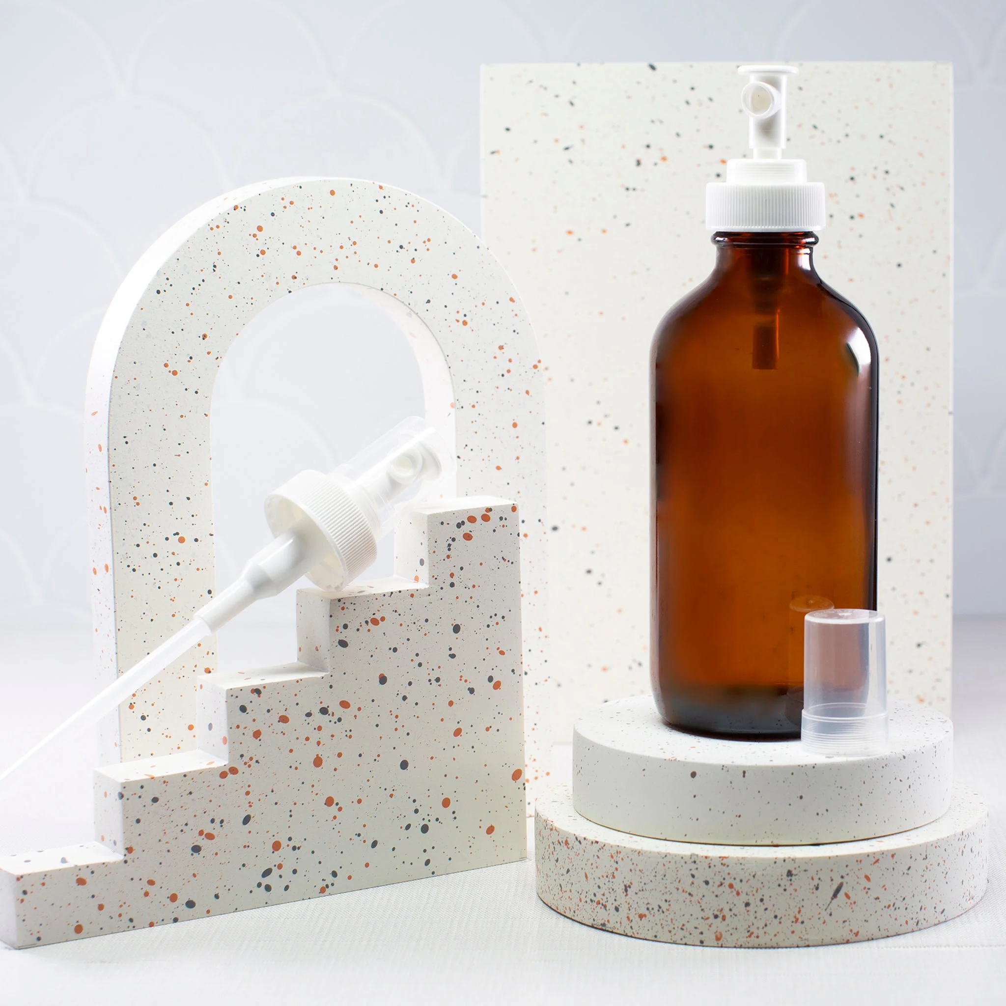 8 oz Amber Glass Bottle with 28-400 Neck - Image 3