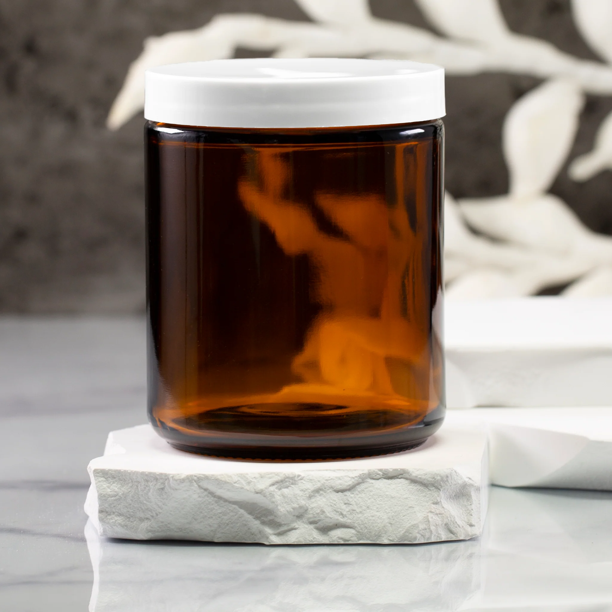4 oz Amber Glass Jar with 58-400 Neck - Image 5