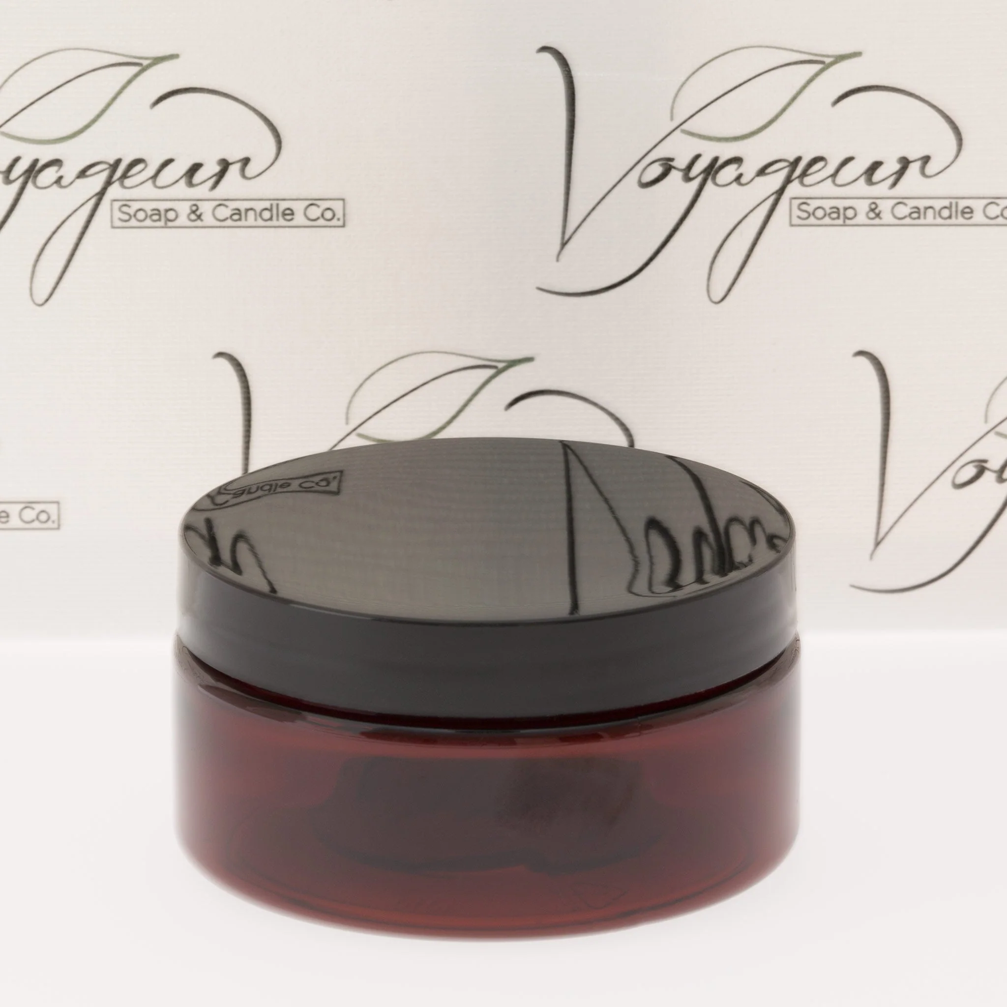 8 oz Amber Shallow Jar with 89-400 Neck - Image 5