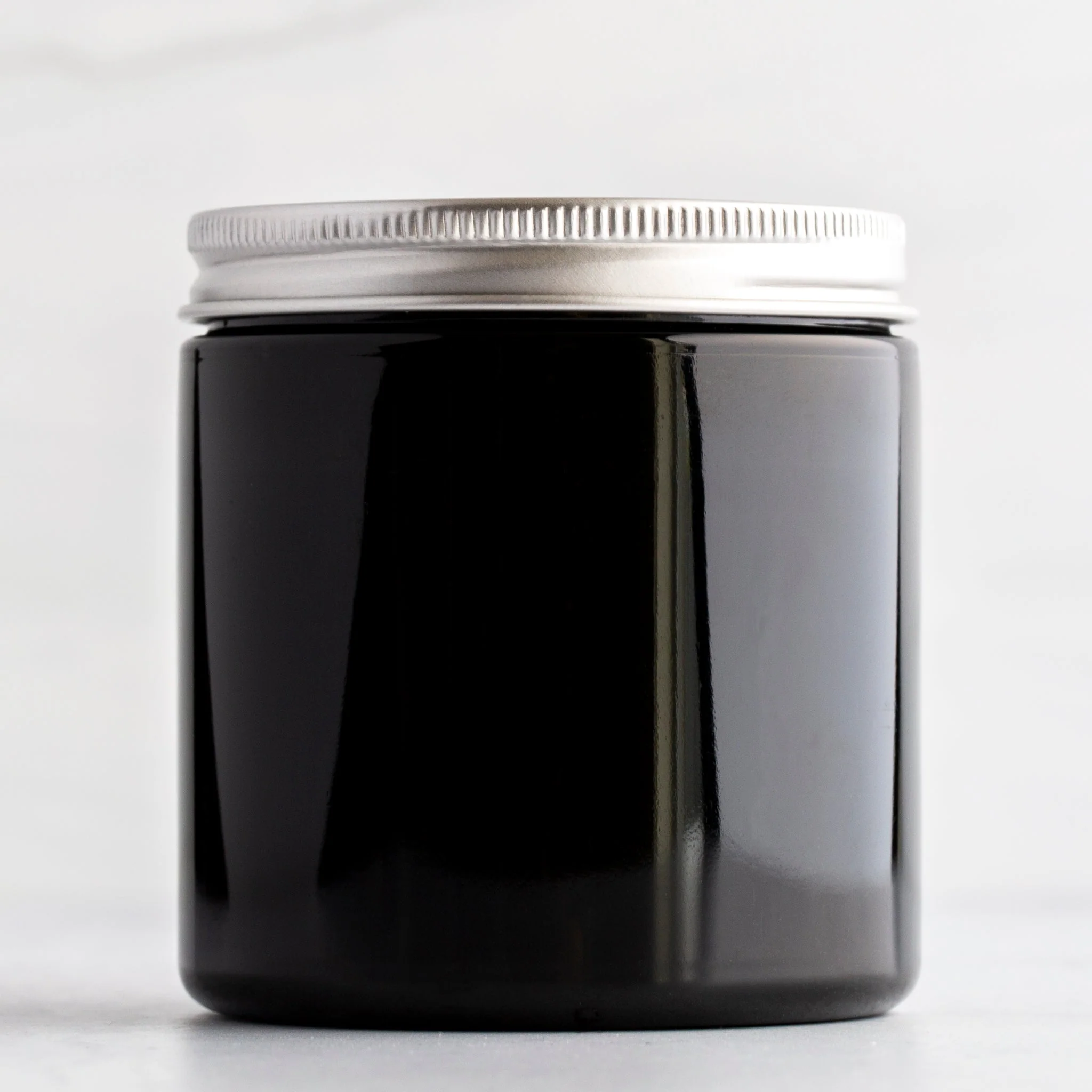 8 oz Black Straight Sided Jar with 70-400 Neck - Image 5